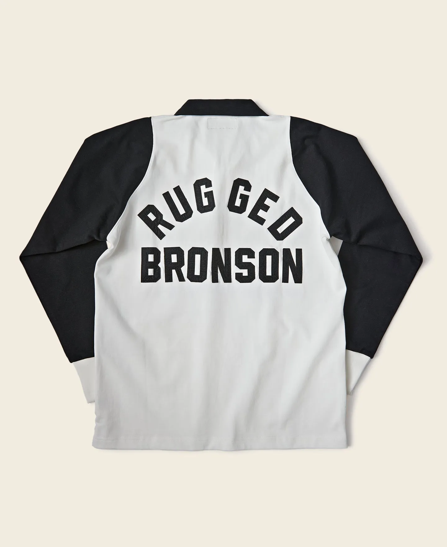 Heavyweight Two-Tone Racing Jersey T-Shirt - White/Black sold by Bronson Mfg. product image thumbnail 2