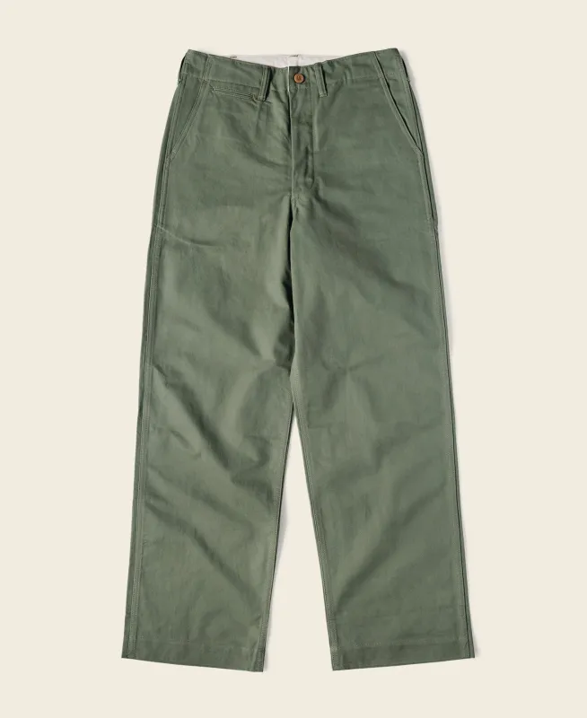 1944 USMC Officer Trousers - Olive sold by Bronson Mfg.