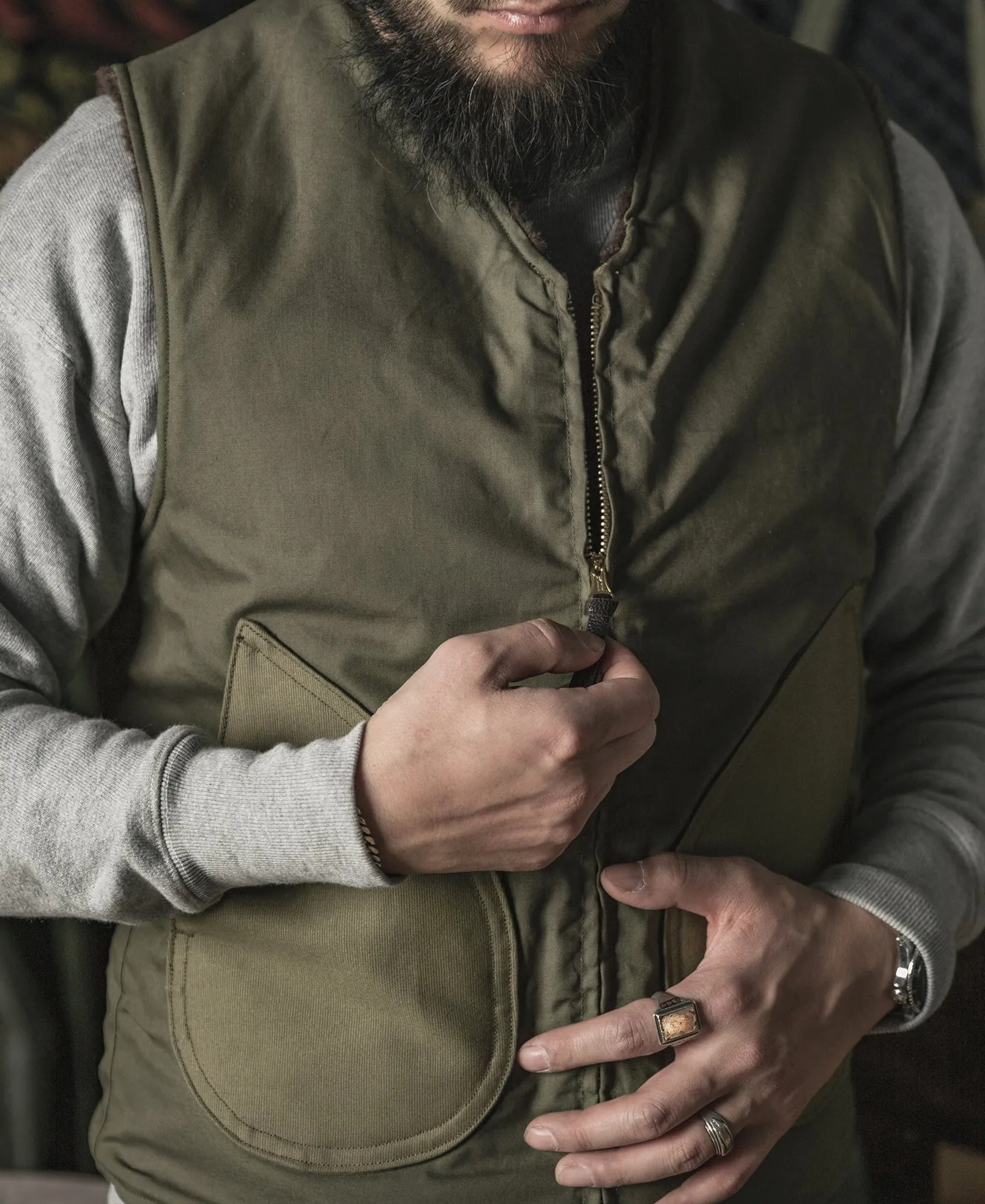 WWII USMC Pile-lined Vest (Modified) sold by Bronson Mfg. product image thumbnail 4