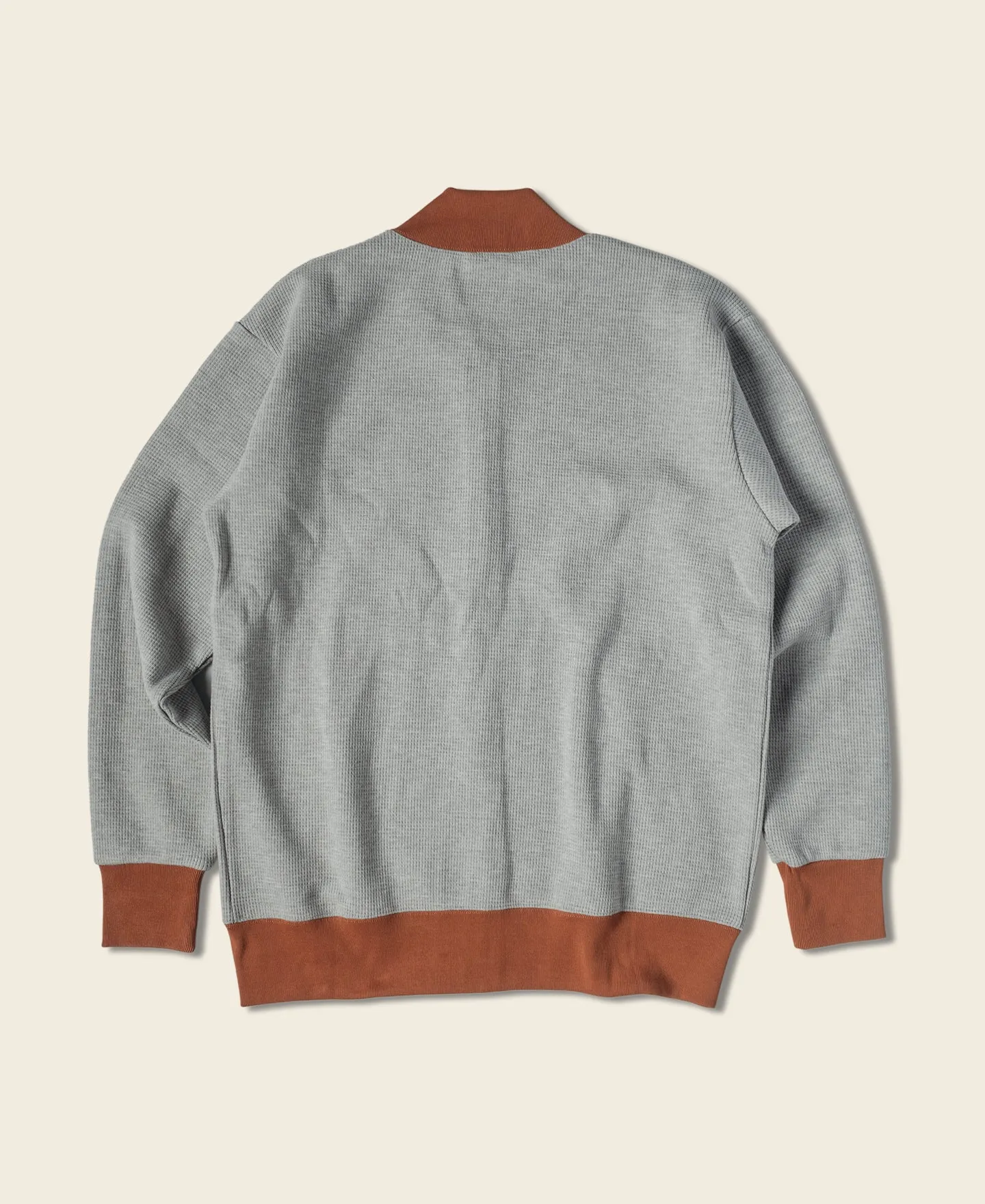 Waffle Cotton Full-Zip Track Jacket - Gray sold by Bronson Mfg. product image thumbnail 2