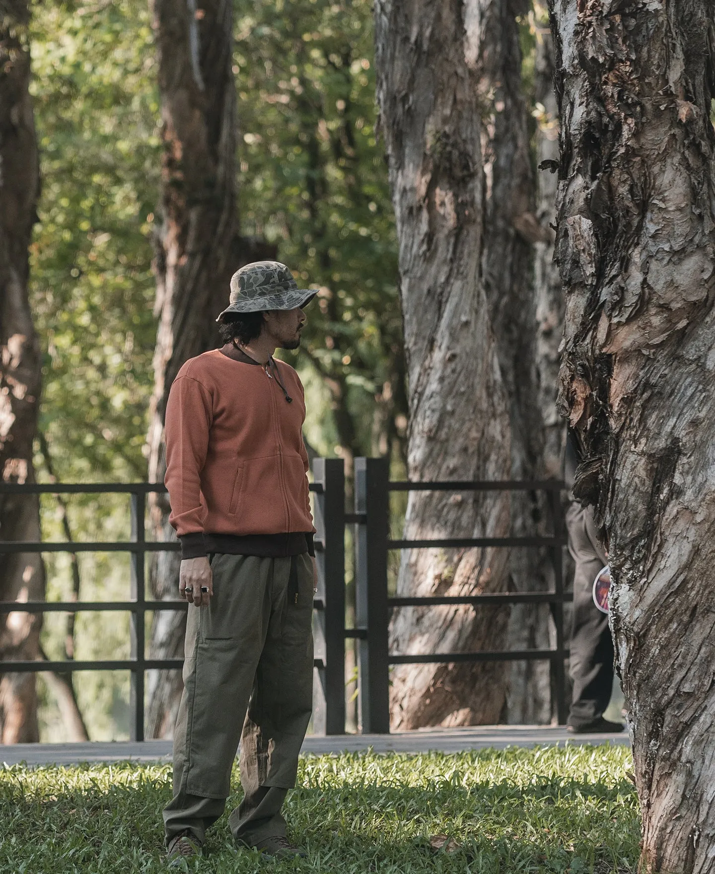 Waffle Cotton Full-Zip Track Jacket - Orange sold by Bronson Mfg. product image thumbnail 3