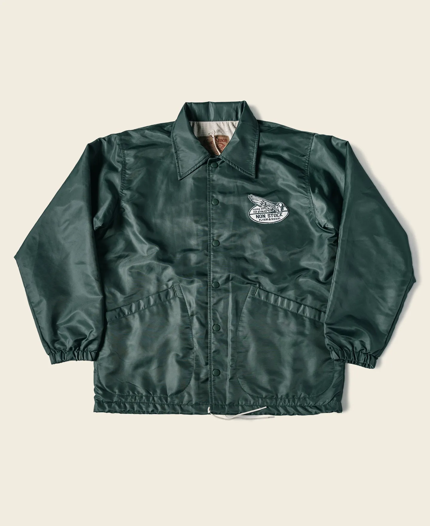 Logo-Appliqued Nylon Coach Jacket - Green sold by Bronson Mfg.