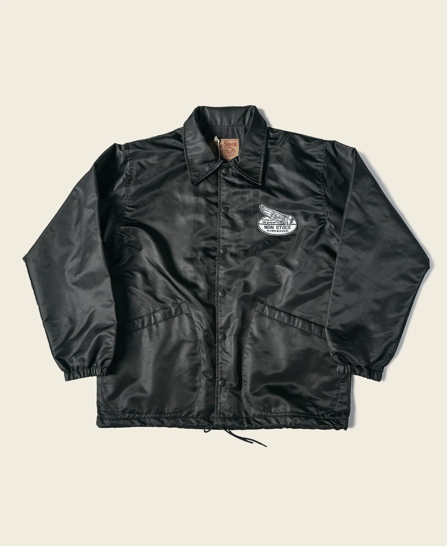 Logo-Appliqued Nylon Coach Jacket - Black sold by Bronson Mfg.