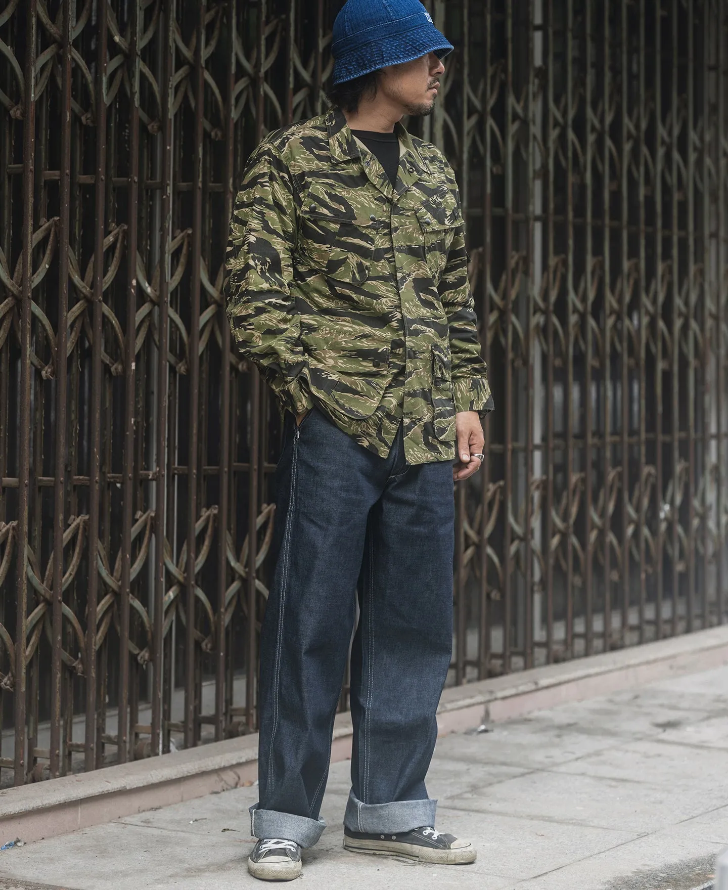 Tiger Stripe Camo Tropical Jungle Fatigue Jacket sold by Bronson Mfg. product image thumbnail 4