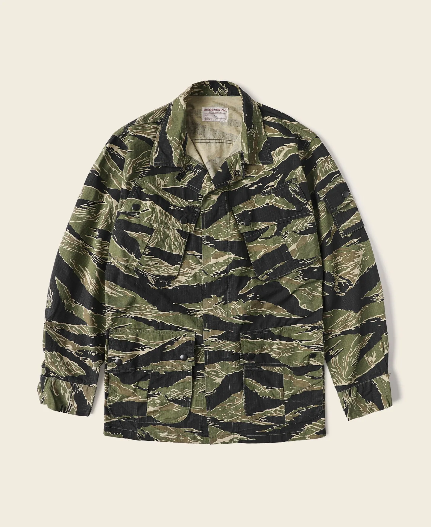 Tiger Stripe Camo Tropical Jungle Fatigue Jacket sold by Bronson Mfg.