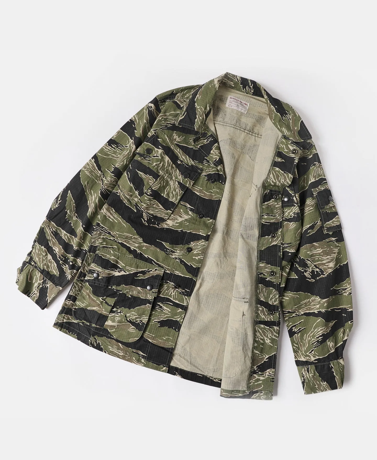 Tiger Stripe Camo Tropical Jungle Fatigue Jacket sold by Bronson Mfg. product image thumbnail 3