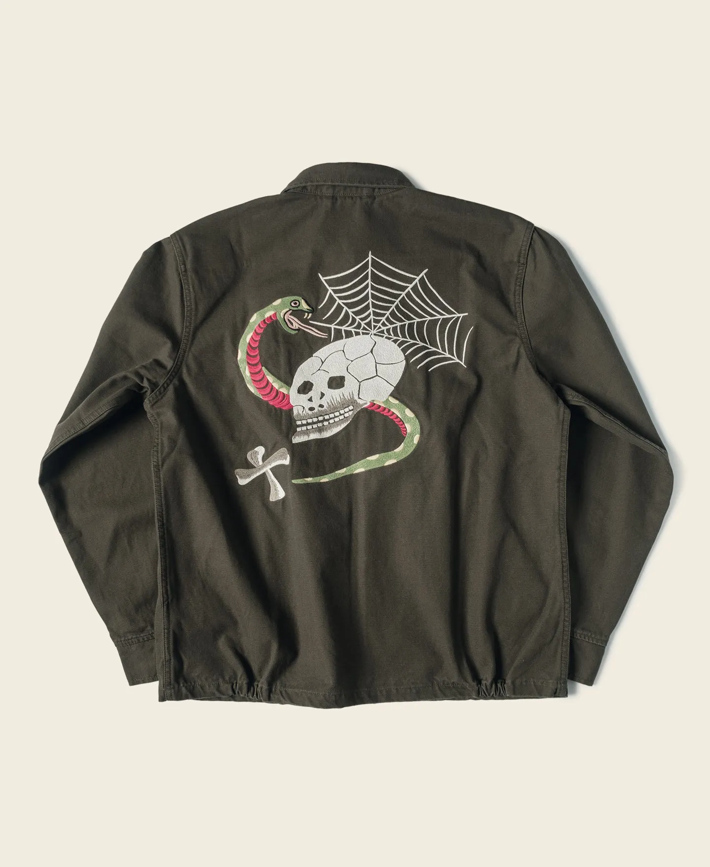 Skull Embroidery Vietnam Souvenir Jacket sold by Bronson Mfg. product image thumbnail 2