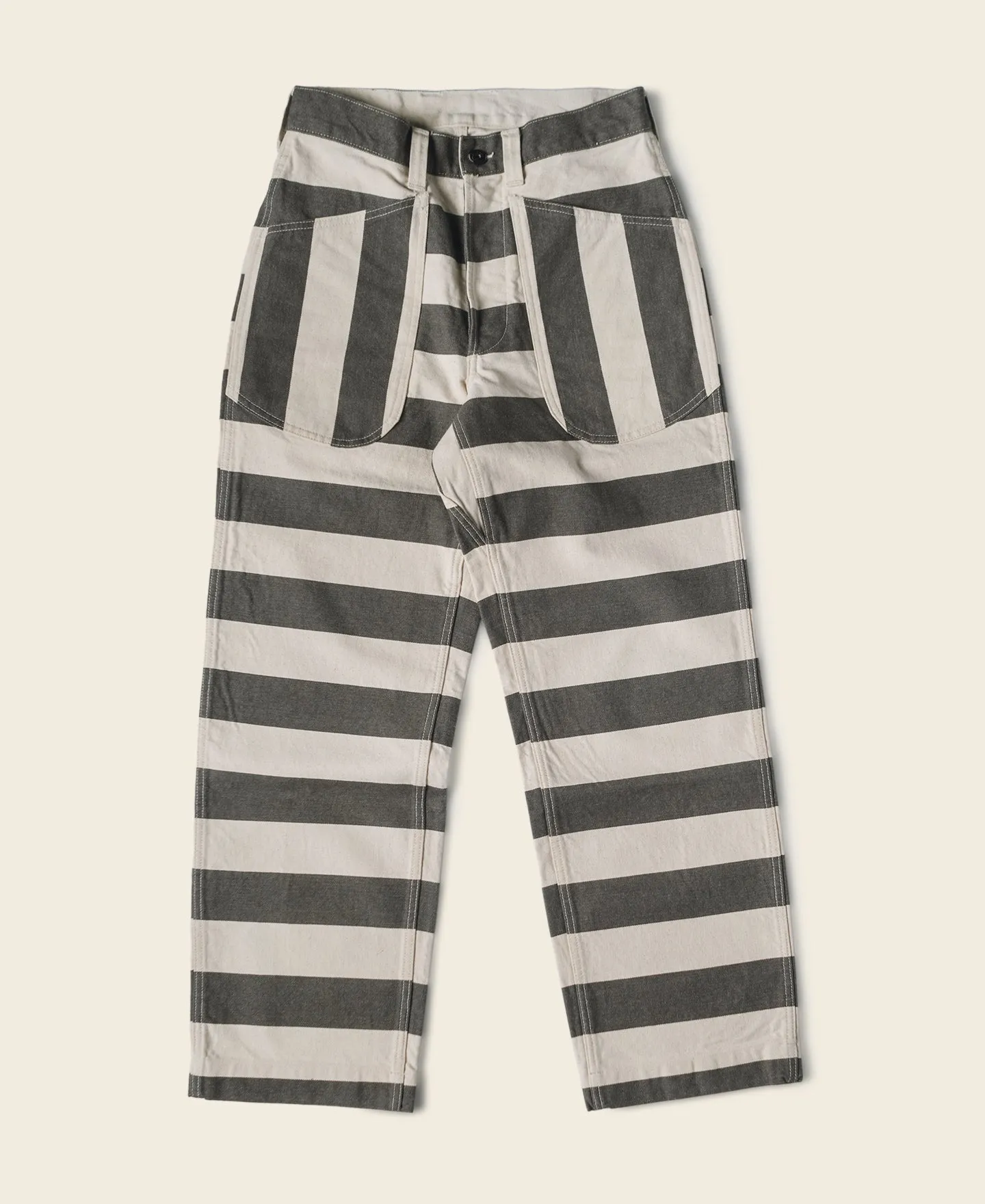 Heavyweight Wide Striped Prisoner Pants sold by Bronson Mfg.