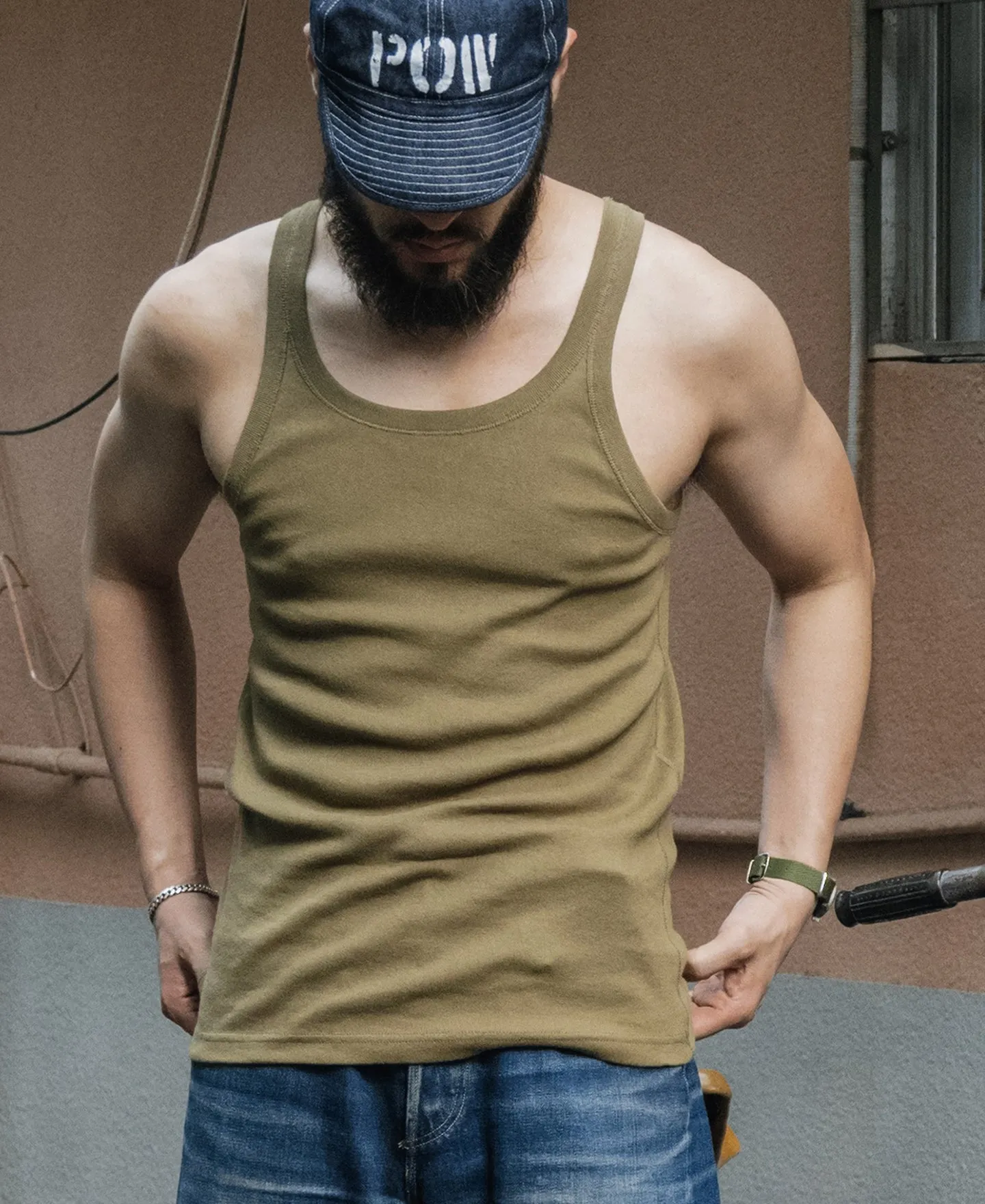 Military Cotton Tank Top - Olive sold by Bronson Mfg. product image thumbnail 3
