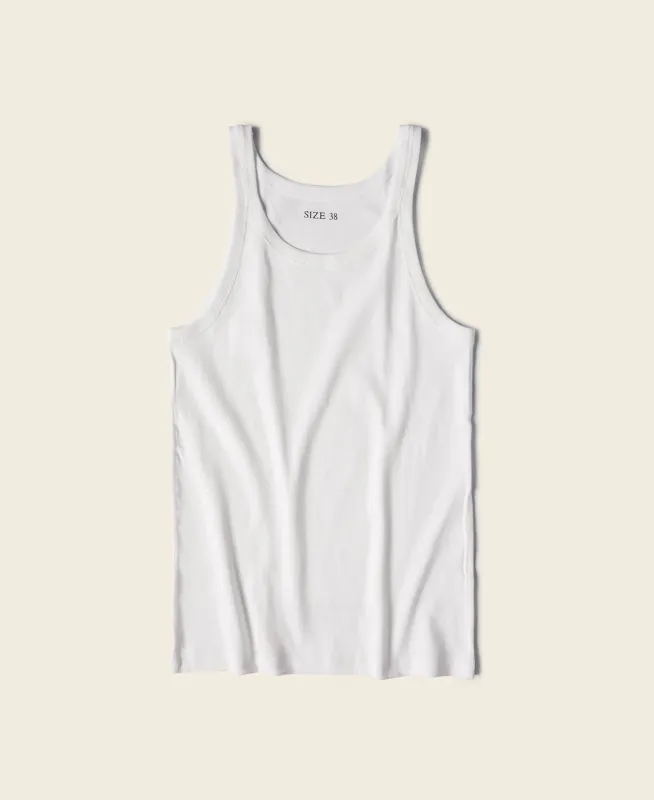 Military Cotton Tank Top - White sold by Bronson Mfg.