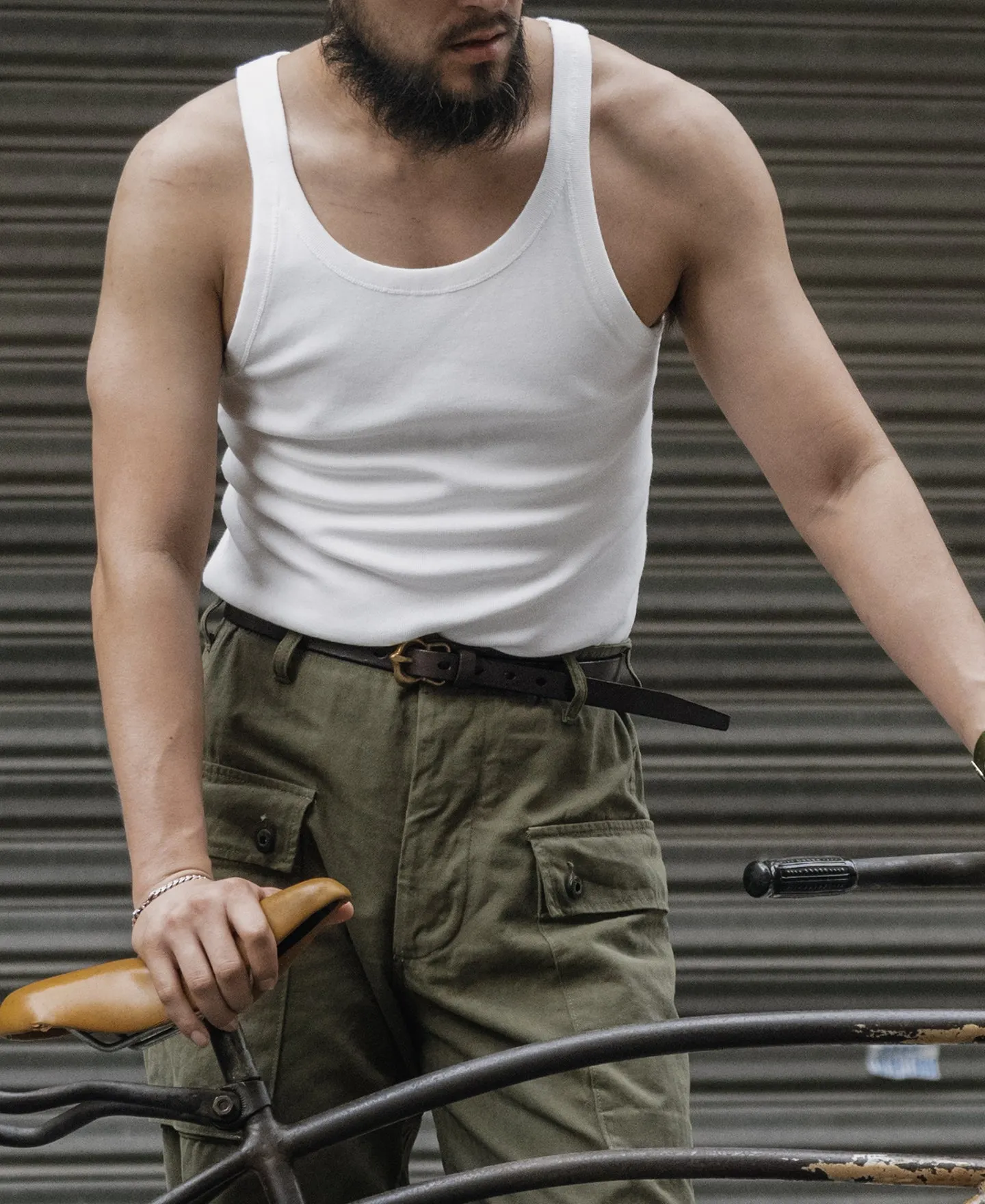 Military Cotton Tank Top - White sold by Bronson Mfg. product image thumbnail 3