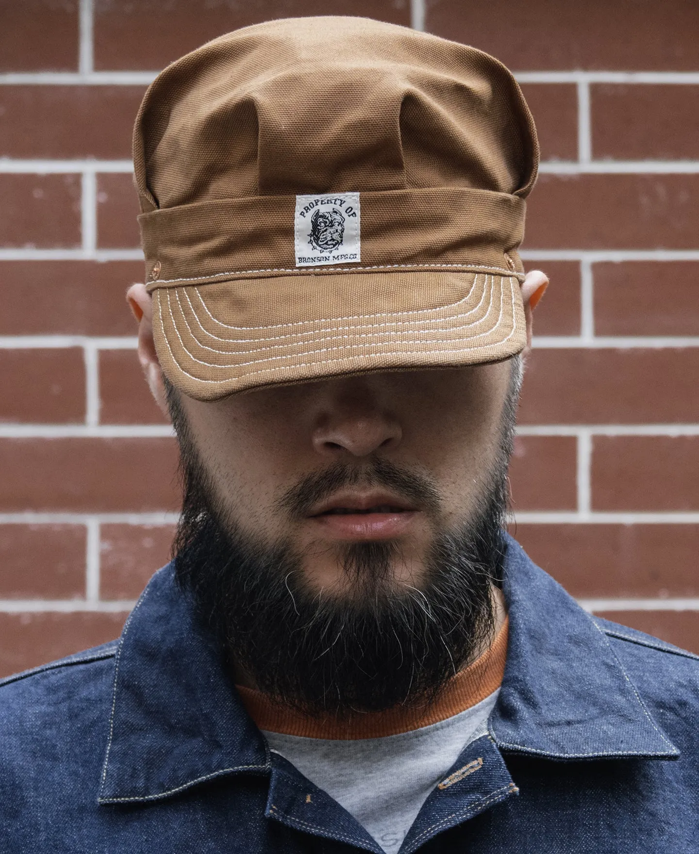 Duck Canvas Railroad Engineer Cap sold by Bronson Mfg. product image thumbnail 3