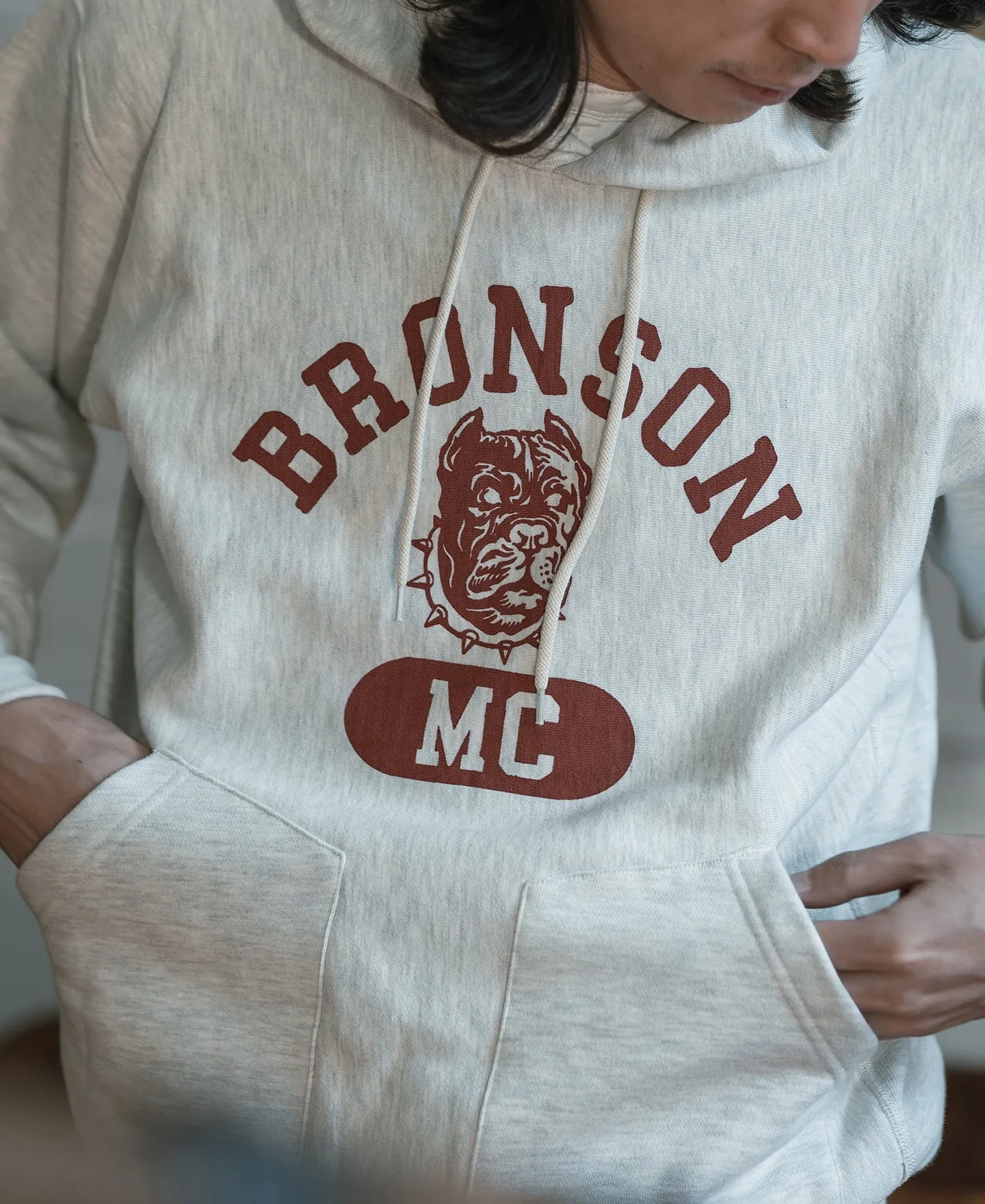 Motorcycle Club Logo-Print Reverse Weave Hoodie sold by Bronson Mfg. product image thumbnail 5