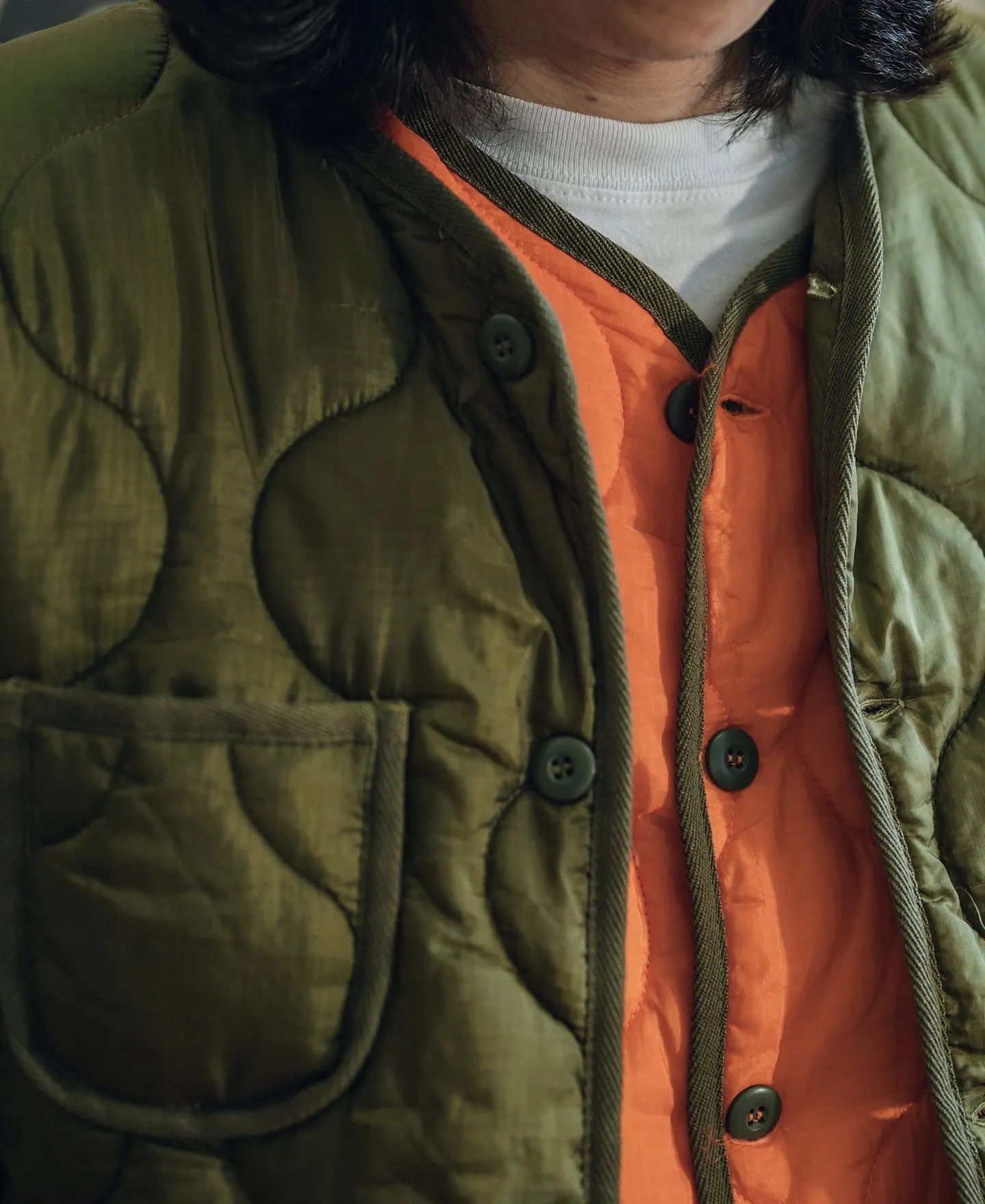 Military Style Quilted Padded Ripstop Nylon Jacket - Olive sold by Bronson Mfg. product image thumbnail 4