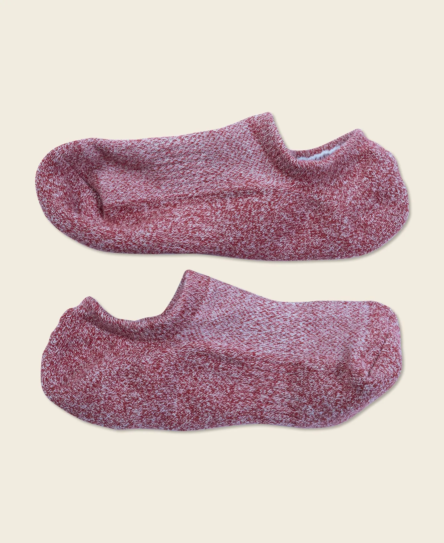 Colored Cotton No Show Socks - Red sold by Bronson Mfg. product image thumbnail 2