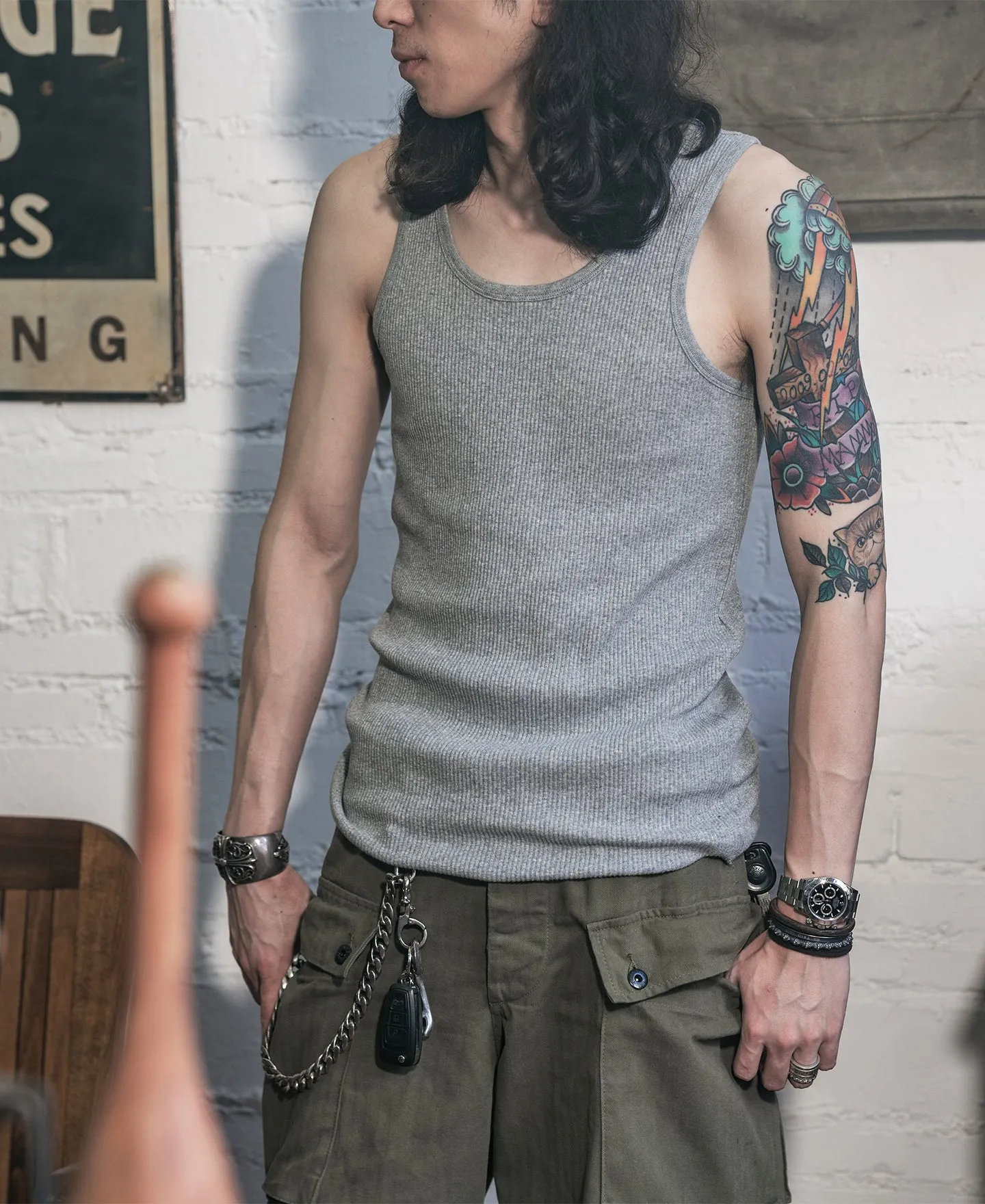 10.5 oz Cotton Tank Top - Gray sold by Bronson Mfg. product image thumbnail 3