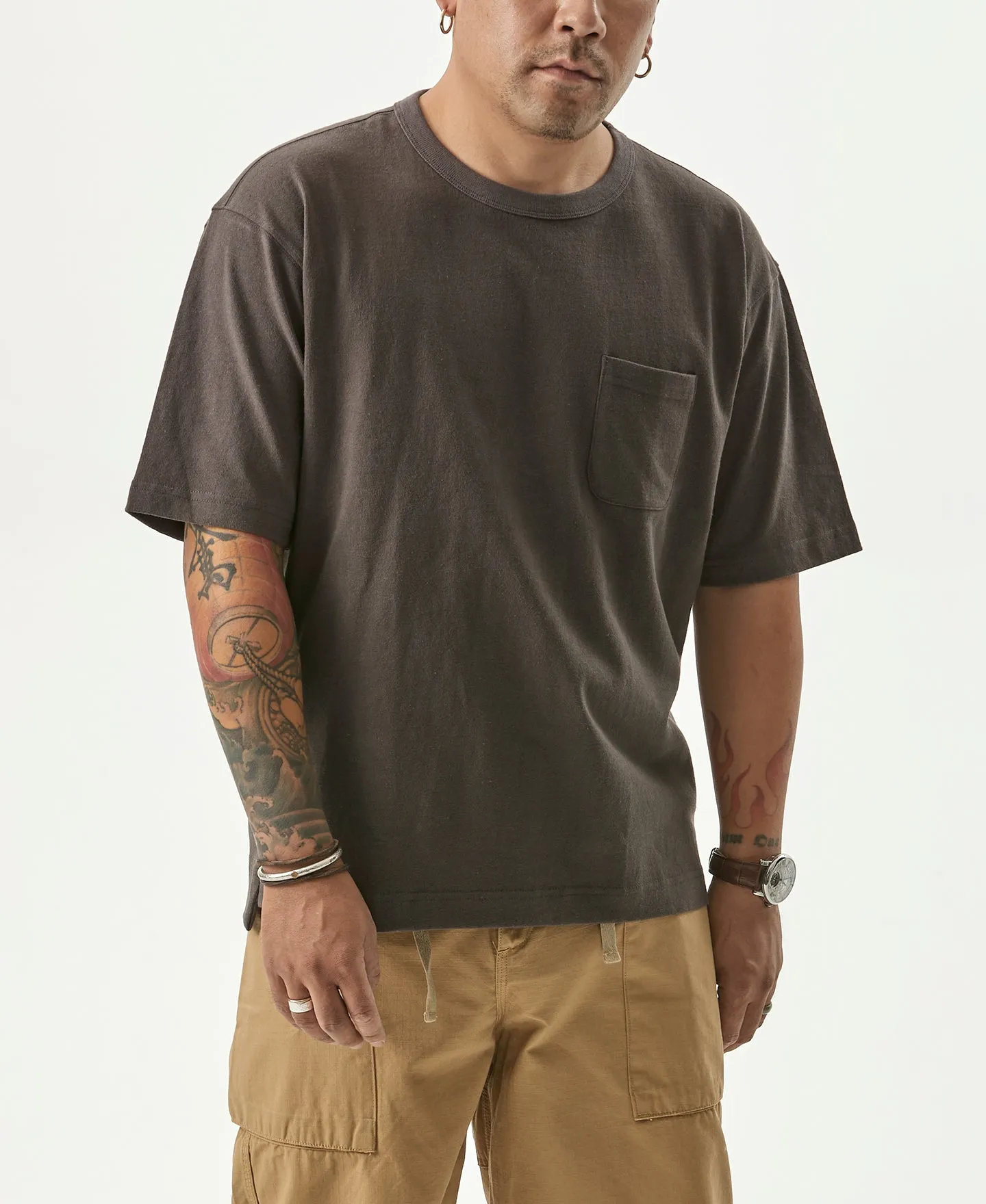 9.8 oz Cotton Classic Pocket T-Shirt - Dark Gray sold by Bronson Mfg. product image thumbnail 3