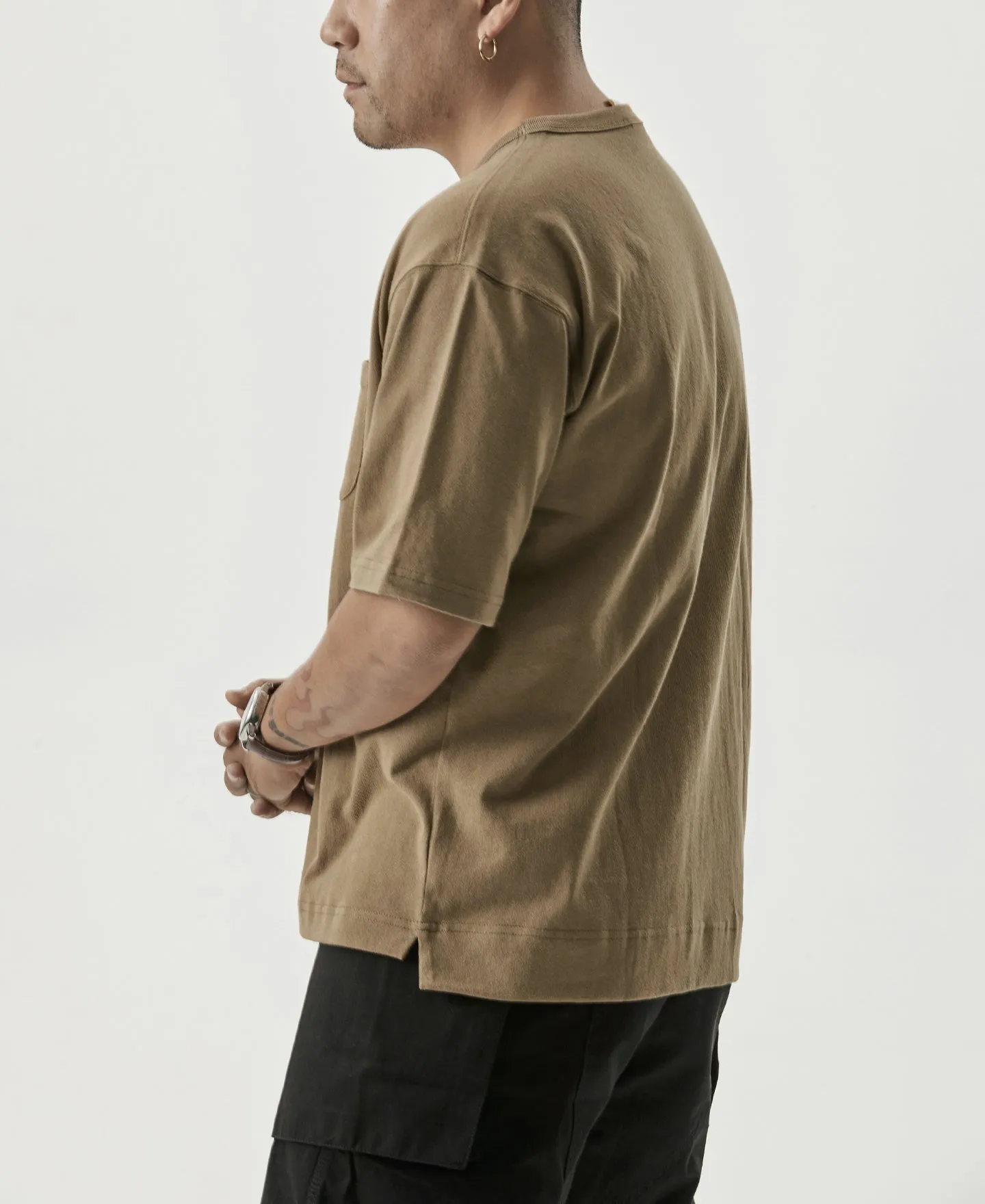 9.8 oz Cotton Classic Pocket T-Shirt - Khaki sold by Bronson Mfg. product image thumbnail 5