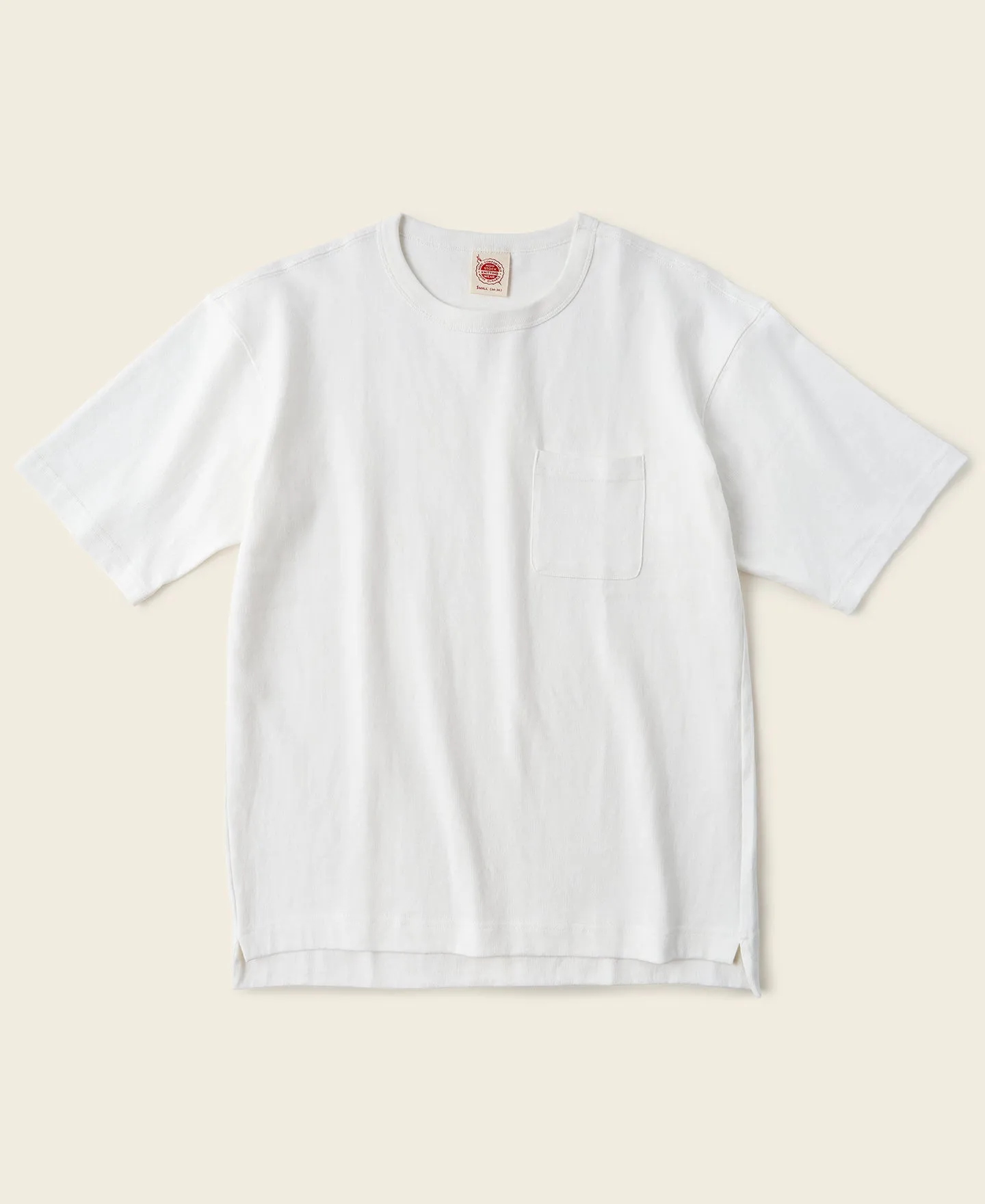 9.8 oz Cotton Classic Pocket T-Shirt - White sold by Bronson Mfg.