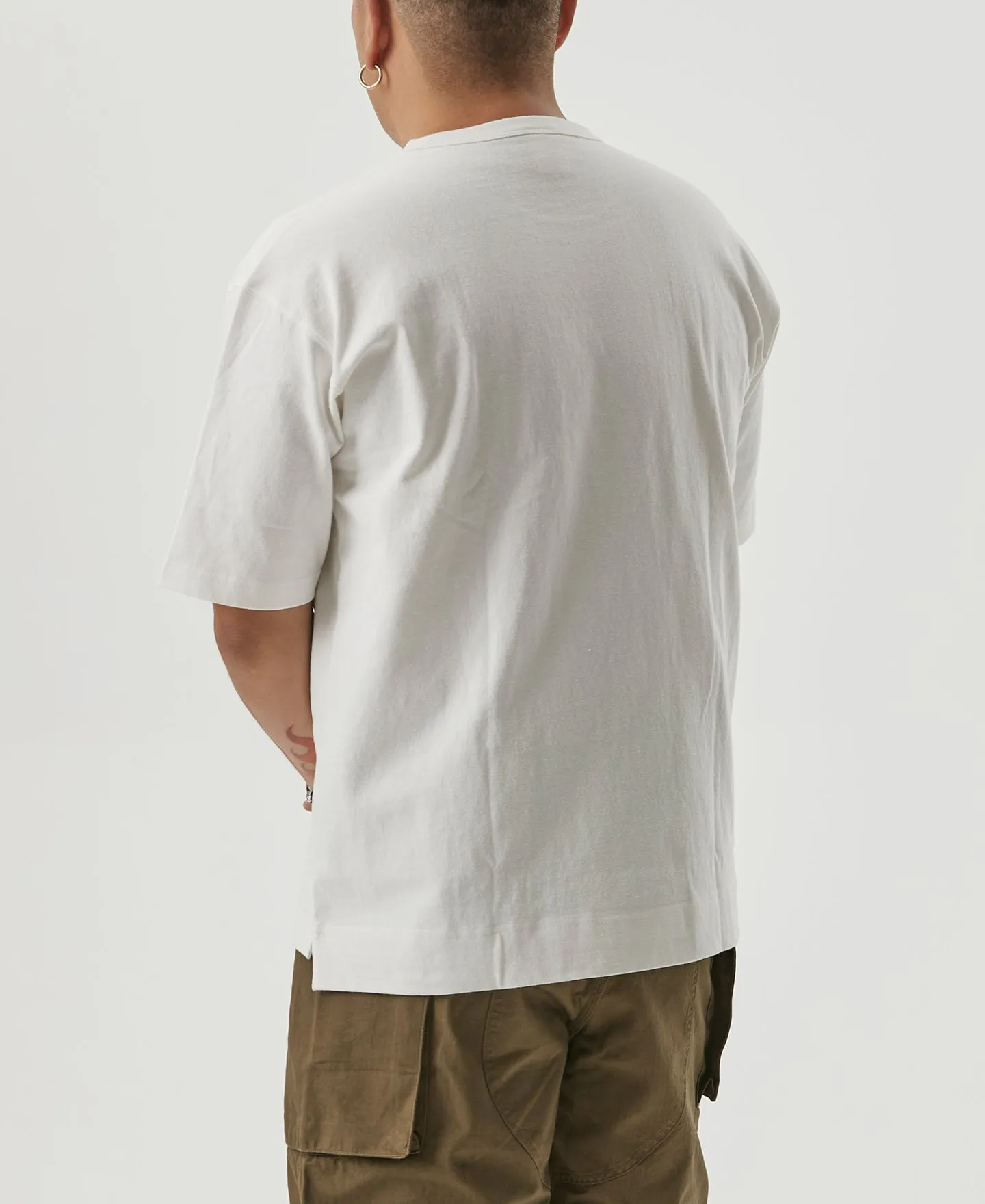 9.8 oz Cotton Classic Pocket T-Shirt - White sold by Bronson Mfg. product image thumbnail 4