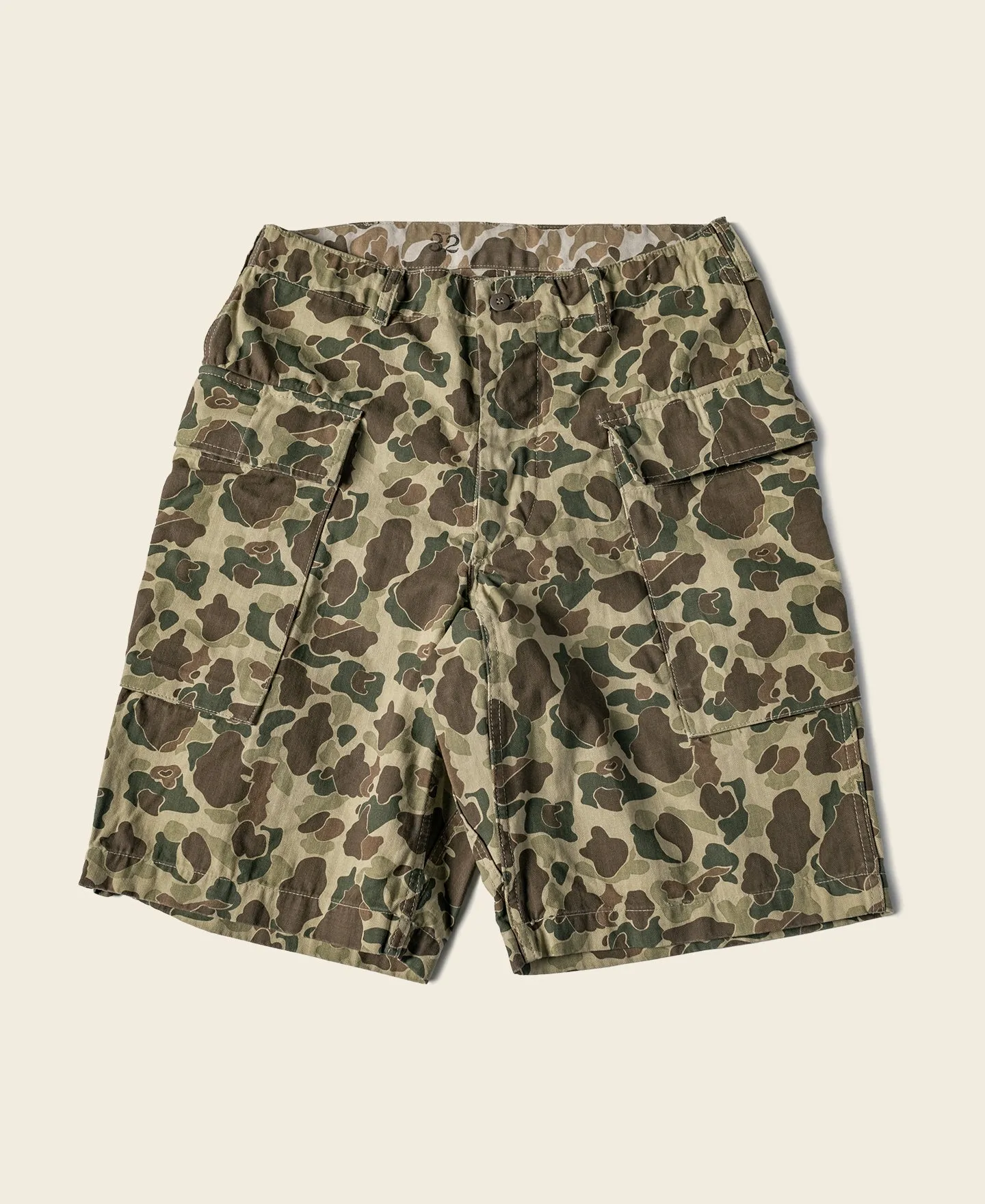 US Army M-43 Duck Hunter Camo Shorts sold by Bronson Mfg.