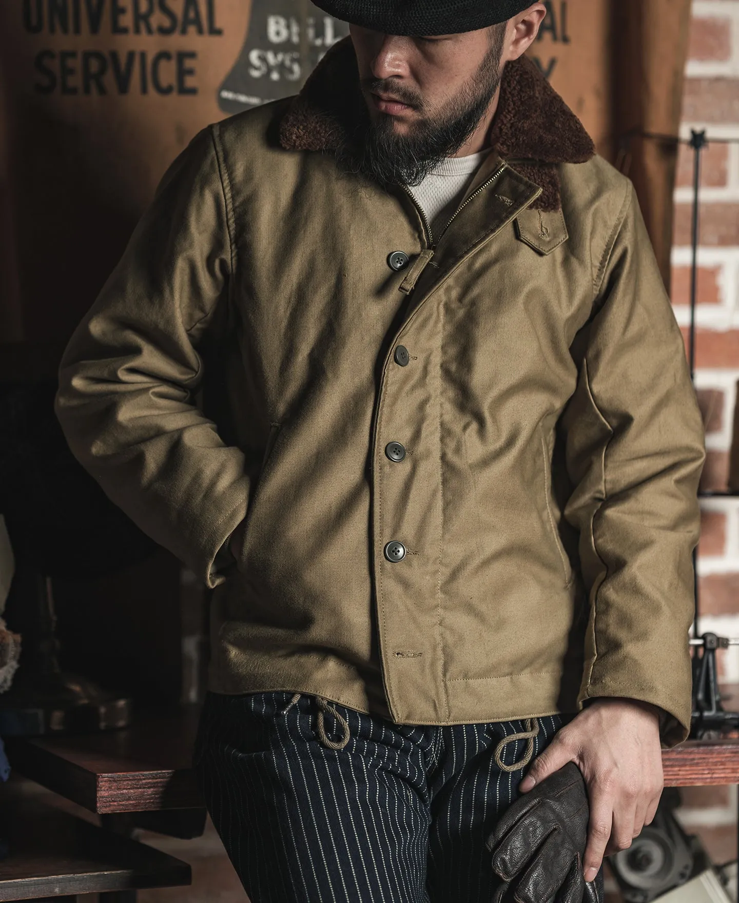 WWII Early Model Submarine N-1 Deck Jacket sold by Bronson Mfg. product image thumbnail 4