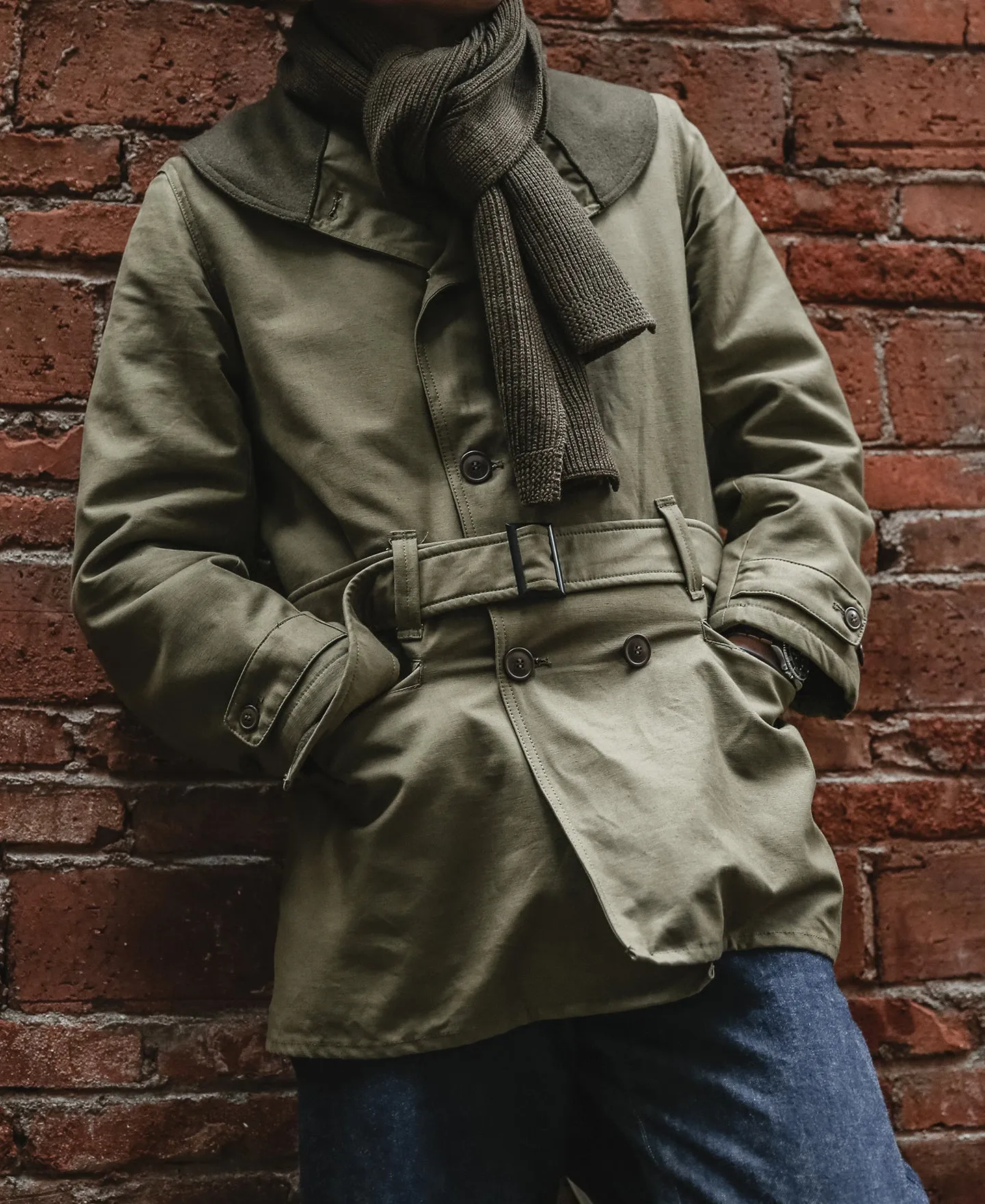 USN Wool Scarf - Olive sold by Bronson Mfg. product image thumbnail 2