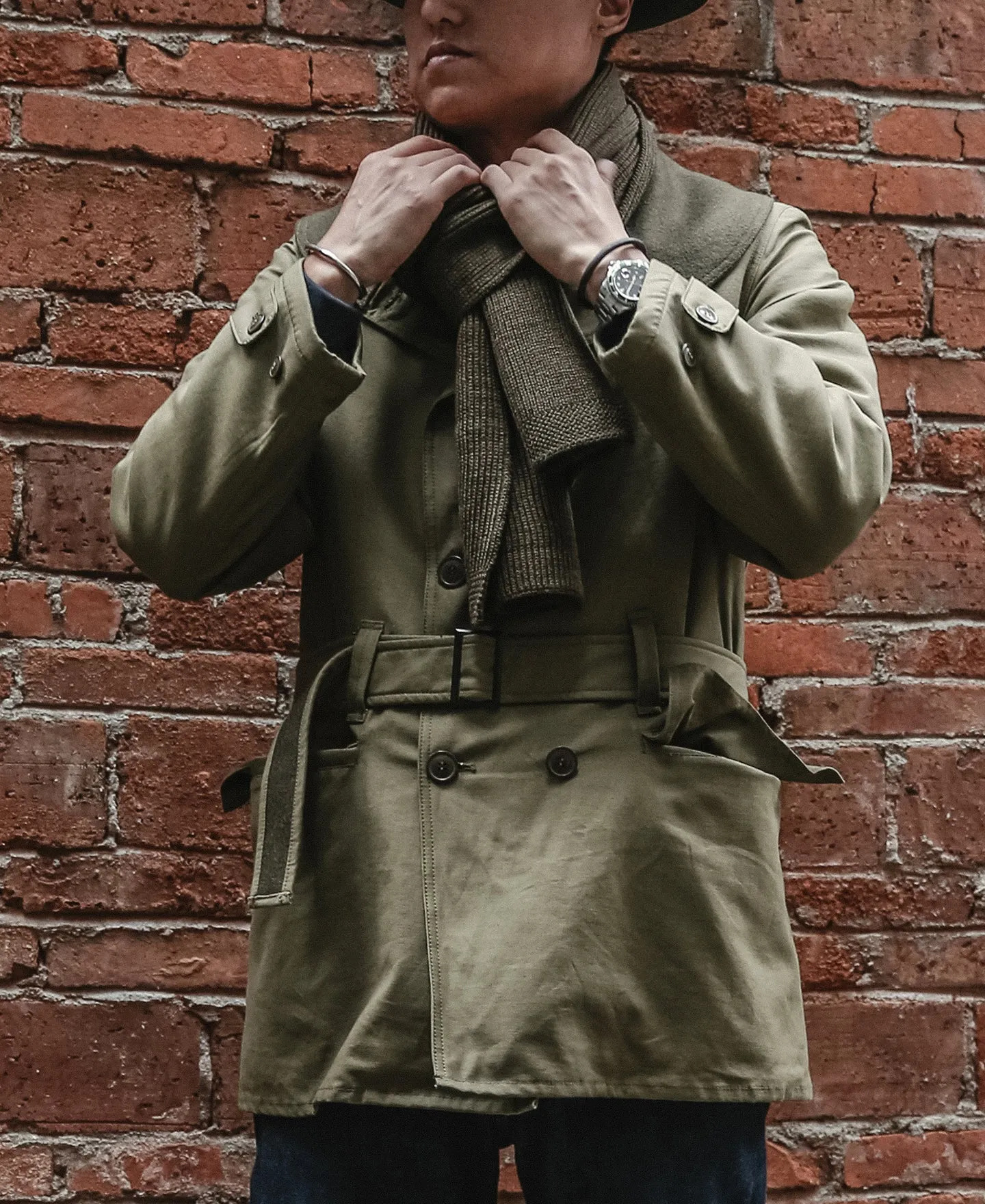 USN Wool Scarf - Olive sold by Bronson Mfg. product image thumbnail 4