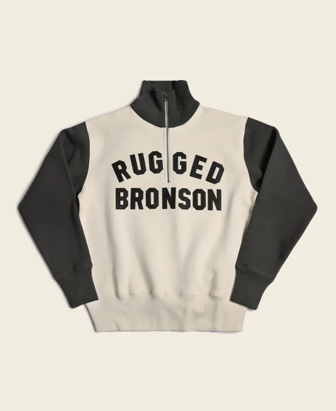 Motorcycle Turtle Zip Jersey Overweight Sweatshirt - White made by Bronson Mfg.