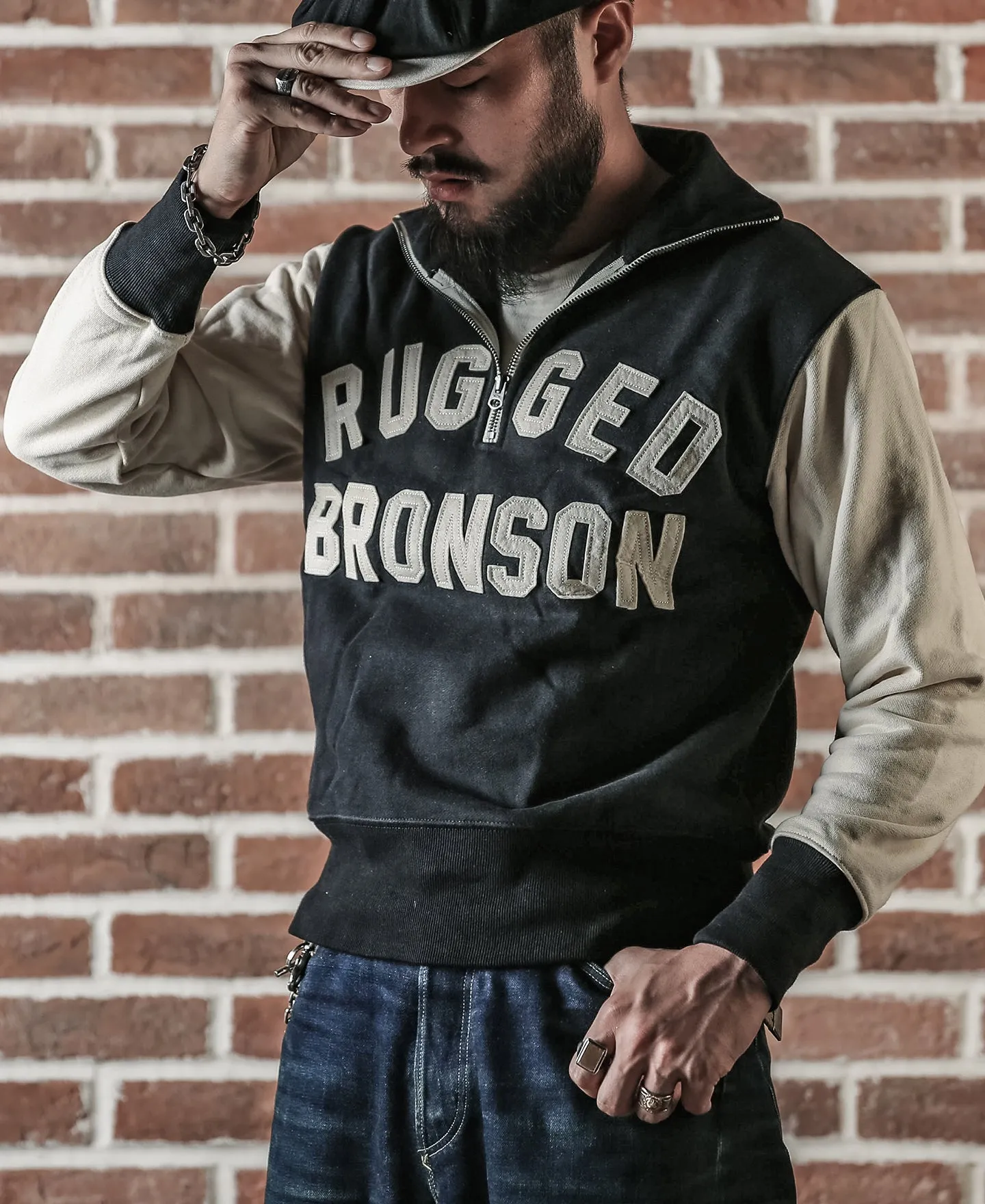 Motorcycle Turtle Zip Jersey Overweight Sweatshirt - Black sold by Bronson Mfg. product image thumbnail 5