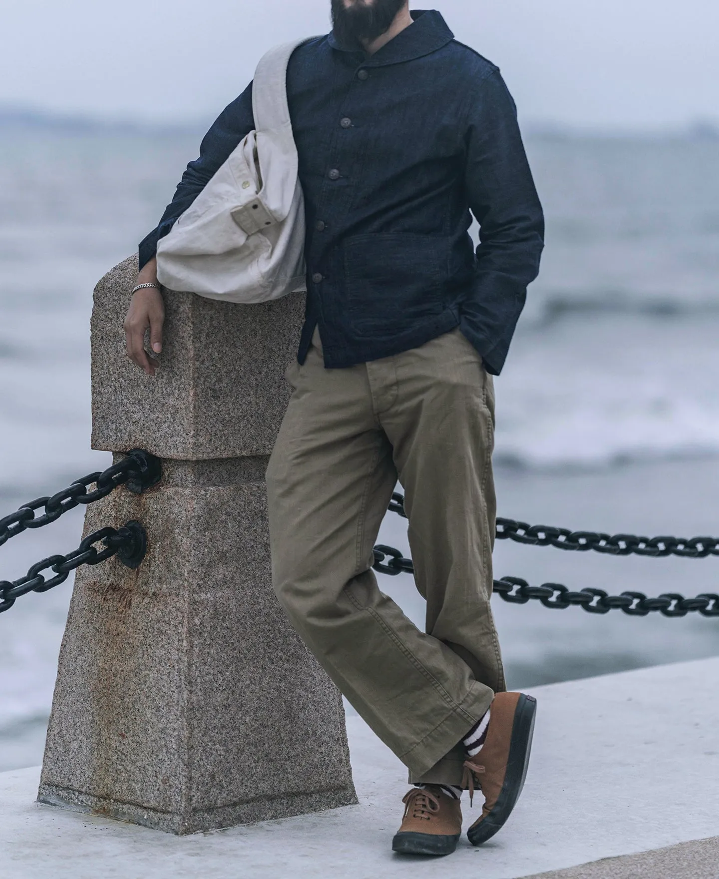 1922 USN 2nd Denim Coverall Utility Jacket sold by Bronson Mfg. product image thumbnail 4