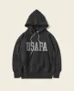 1970s USAFA 18 oz Reverse Weave Hoodie - Black sold by Bronson Mfg.