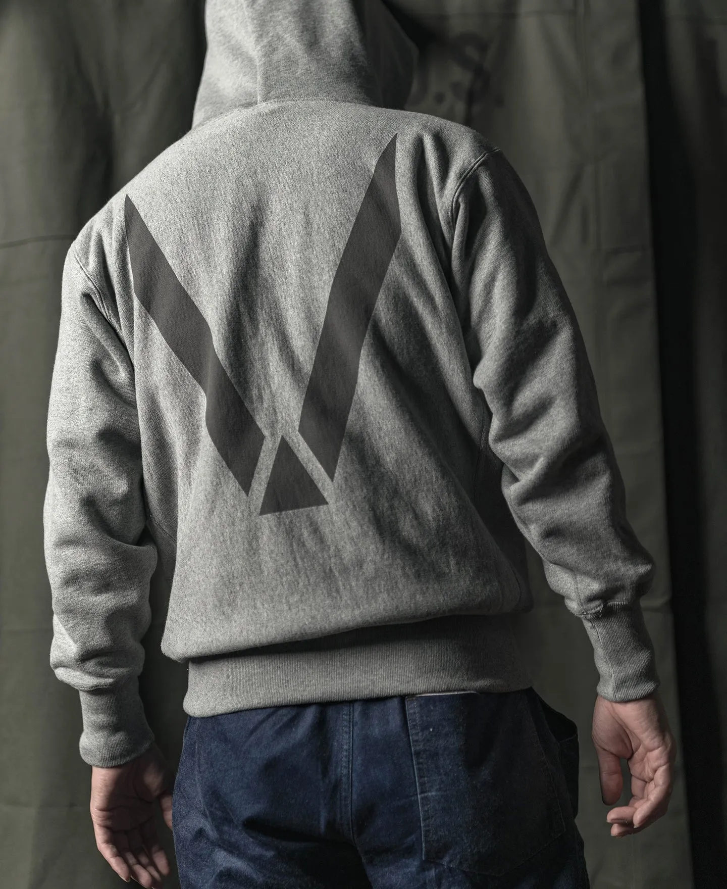 1970s USAFA 18 oz Reverse Weave Hoodie - Gray sold by Bronson Mfg. product image thumbnail 4