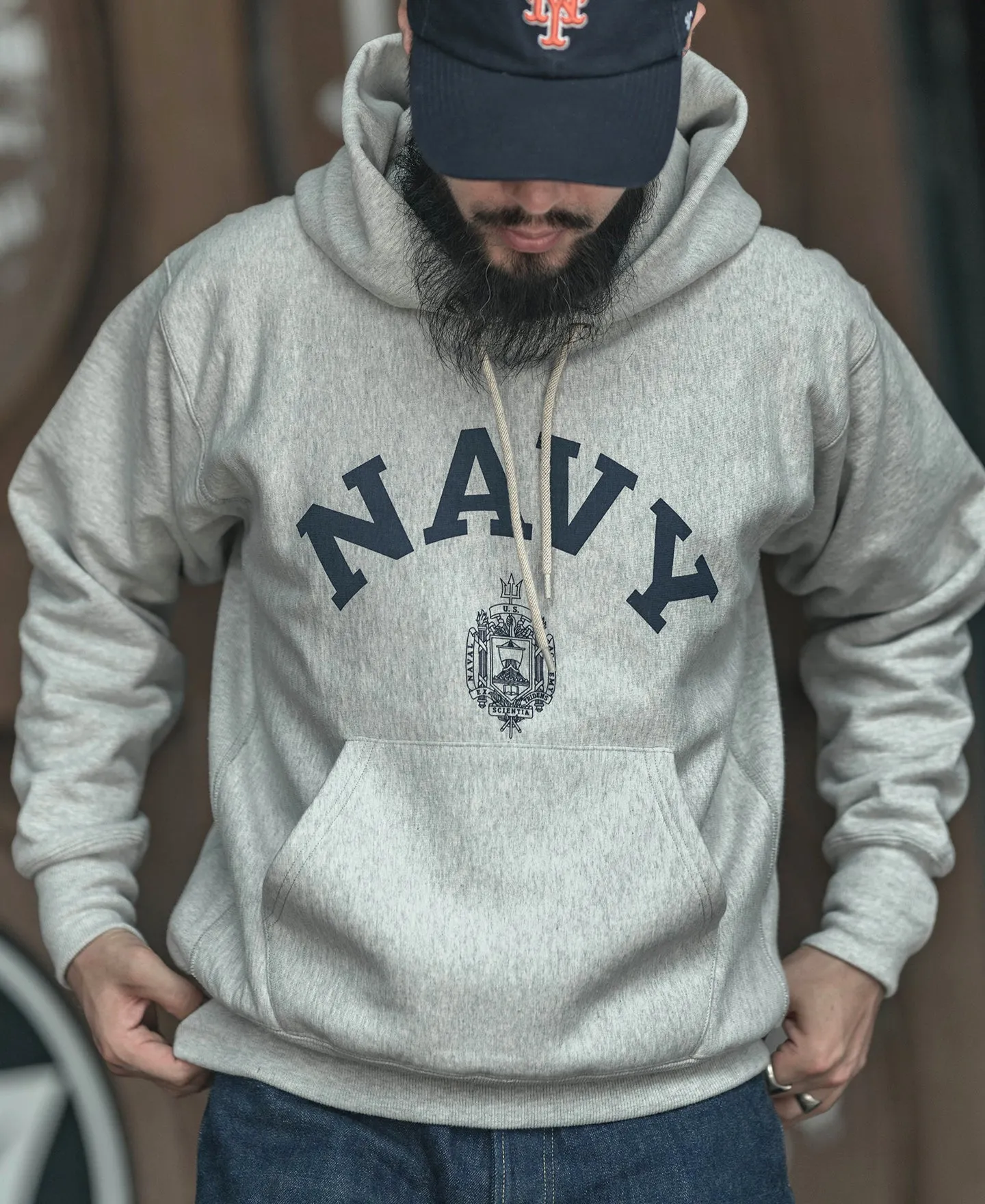 US Naval Academy Reverse Weave Hoodie sold by Bronson Mfg. product image thumbnail 3
