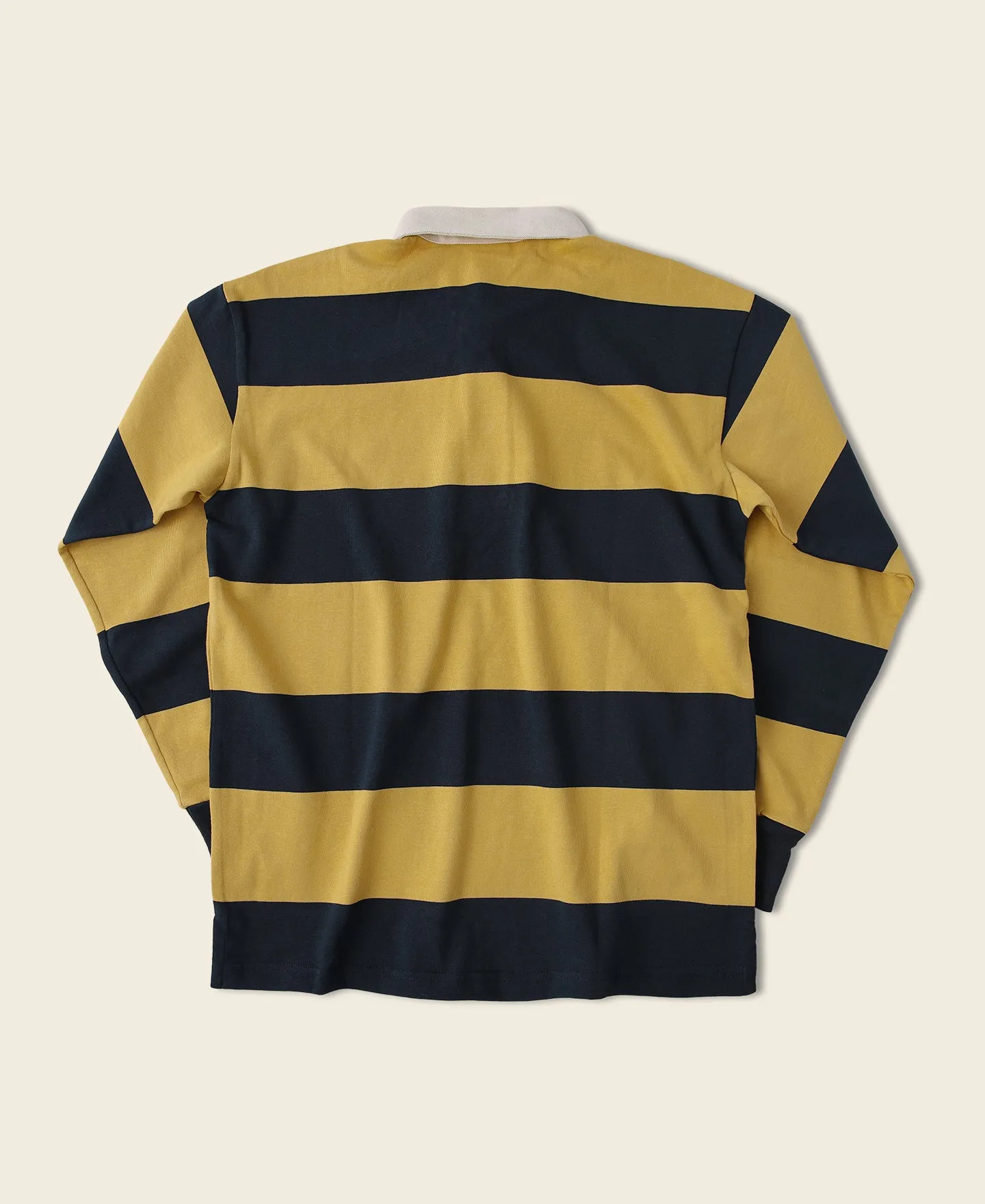 Classic Fit Striped Jersey Rugby Shirt - Yellow/Navy sold by Bronson Mfg. product image thumbnail 2