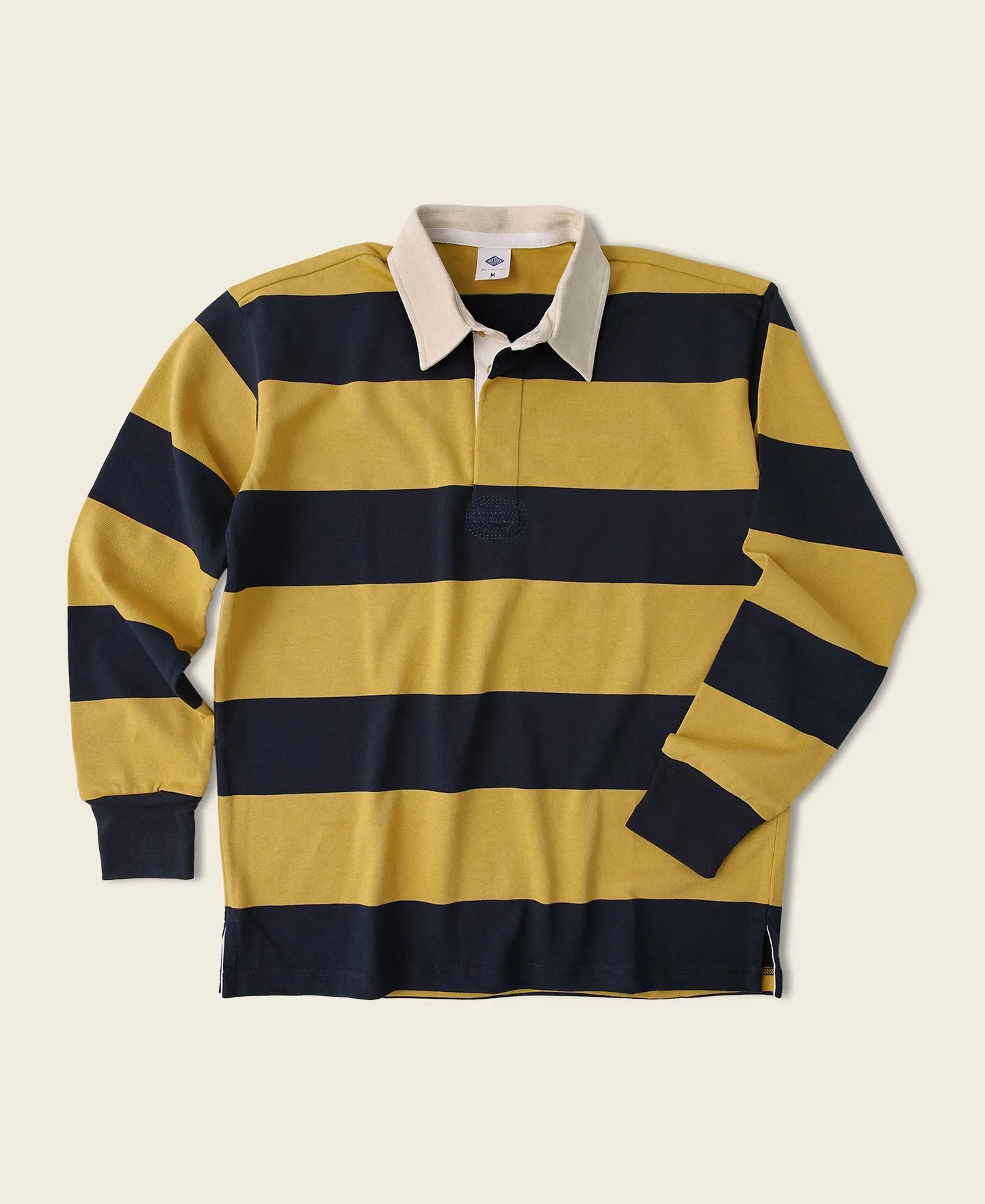 Classic Fit Striped Jersey Rugby Shirt - Yellow/Navy sold by Bronson Mfg.