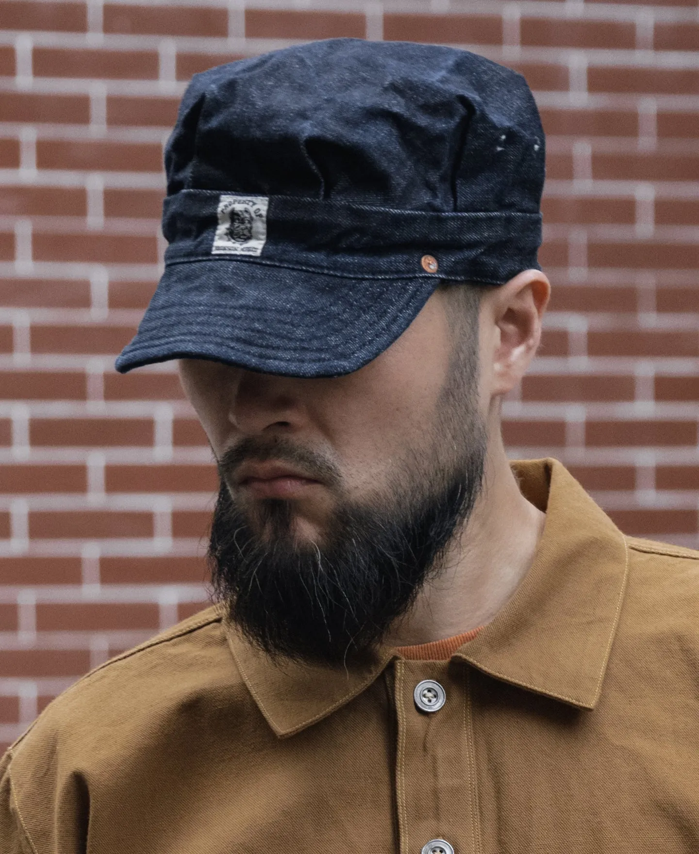 Indigo Denim Railroad Engineer Cap sold by Bronson Mfg. product image thumbnail 3