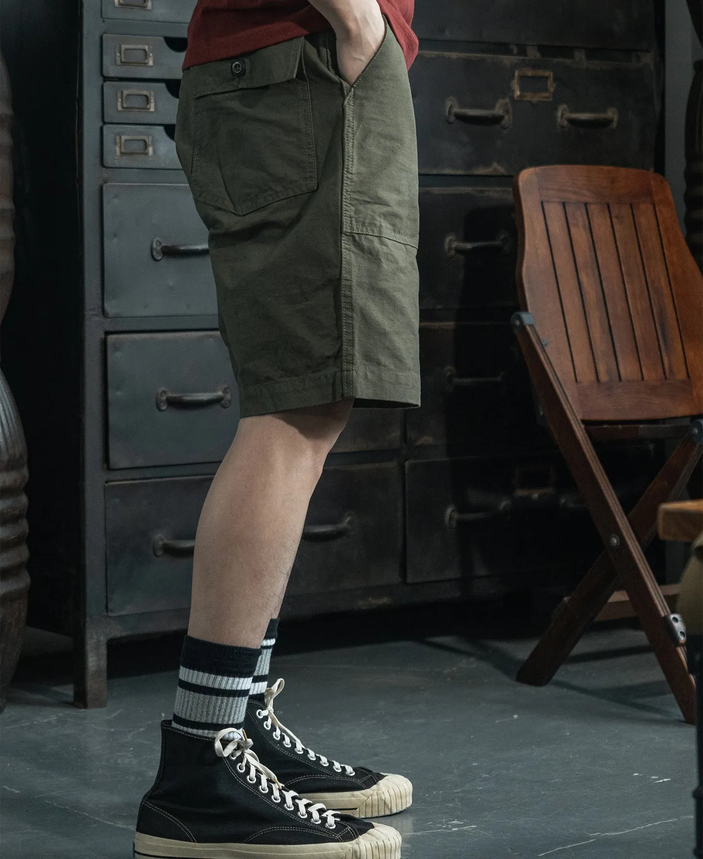 Vietnam War OG-107 Fatigue Utility Shorts - Olive sold by Bronson Mfg. product image thumbnail 4