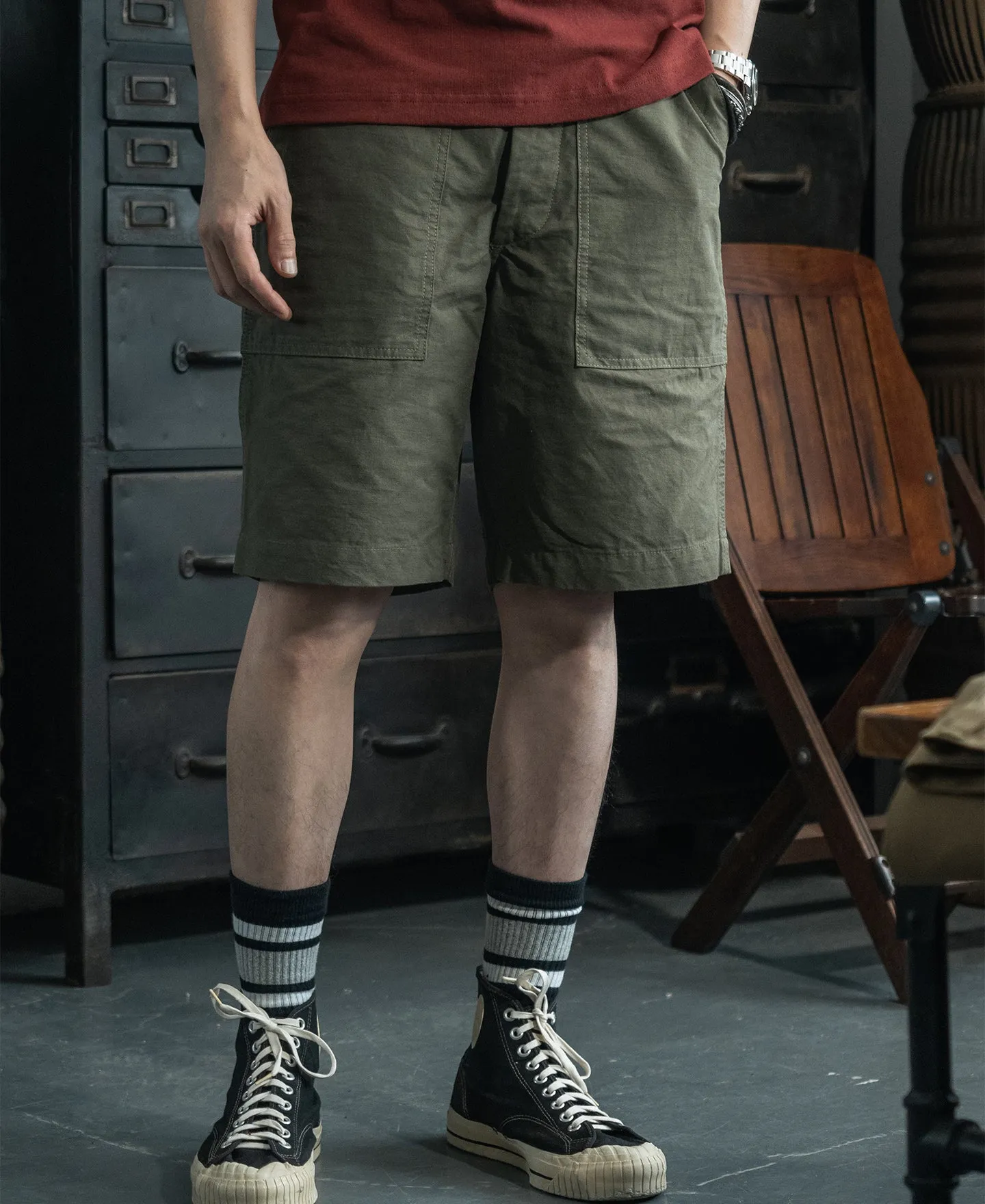 Vietnam War OG-107 Fatigue Utility Shorts - Olive sold by Bronson Mfg. product image thumbnail 3