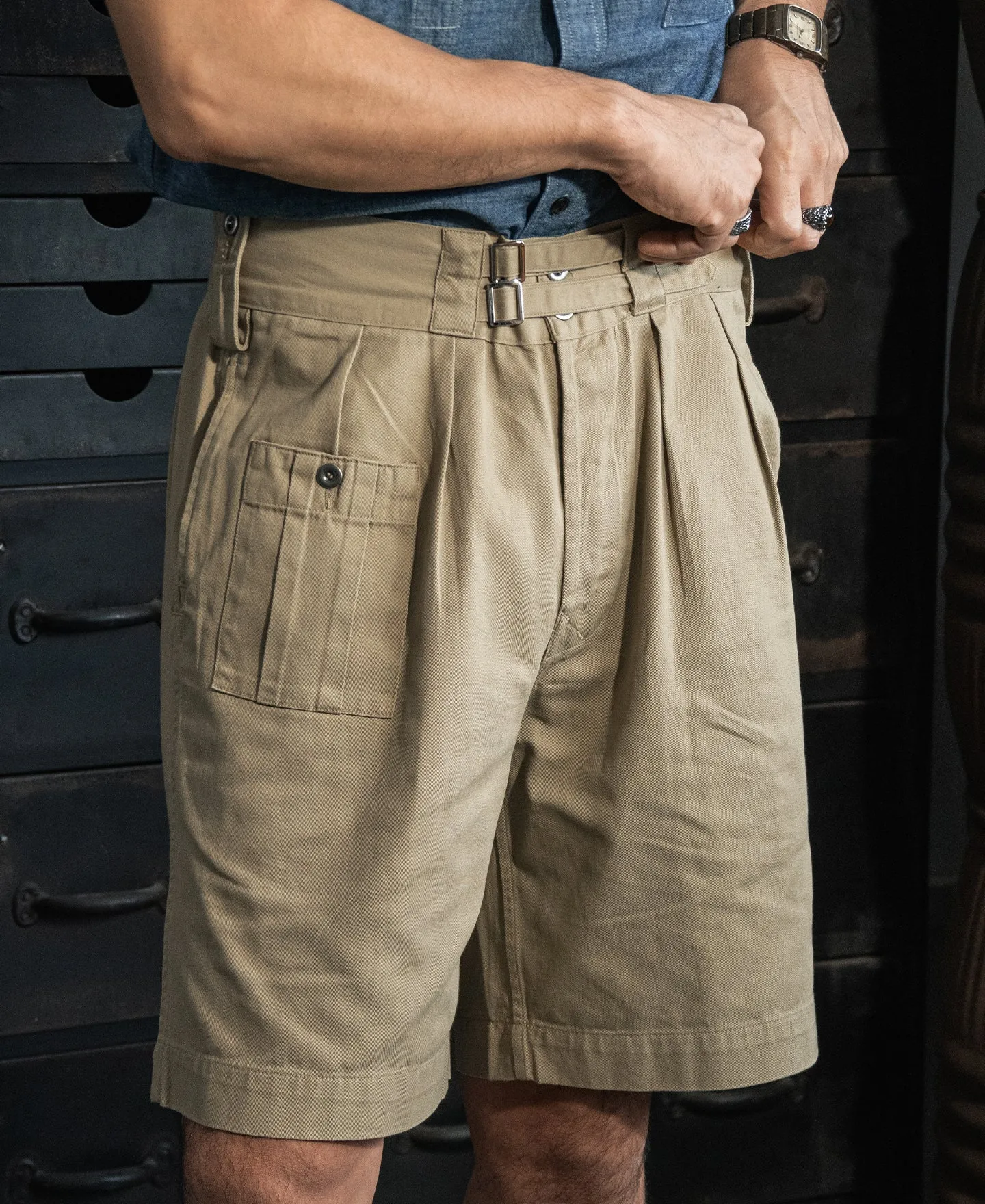 British Army KD-1941 Shorts - Khaki sold by Bronson Mfg. product image thumbnail 3