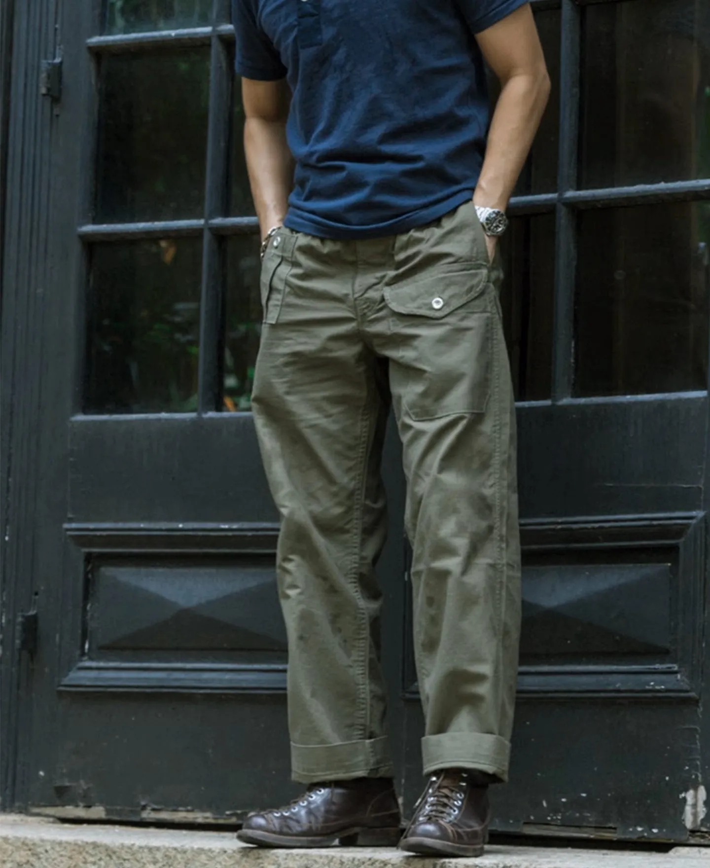 1943 British Army KD & JG Gurkha Bermuda Pants - Olive sold by Bronson Mfg. product image thumbnail 4
