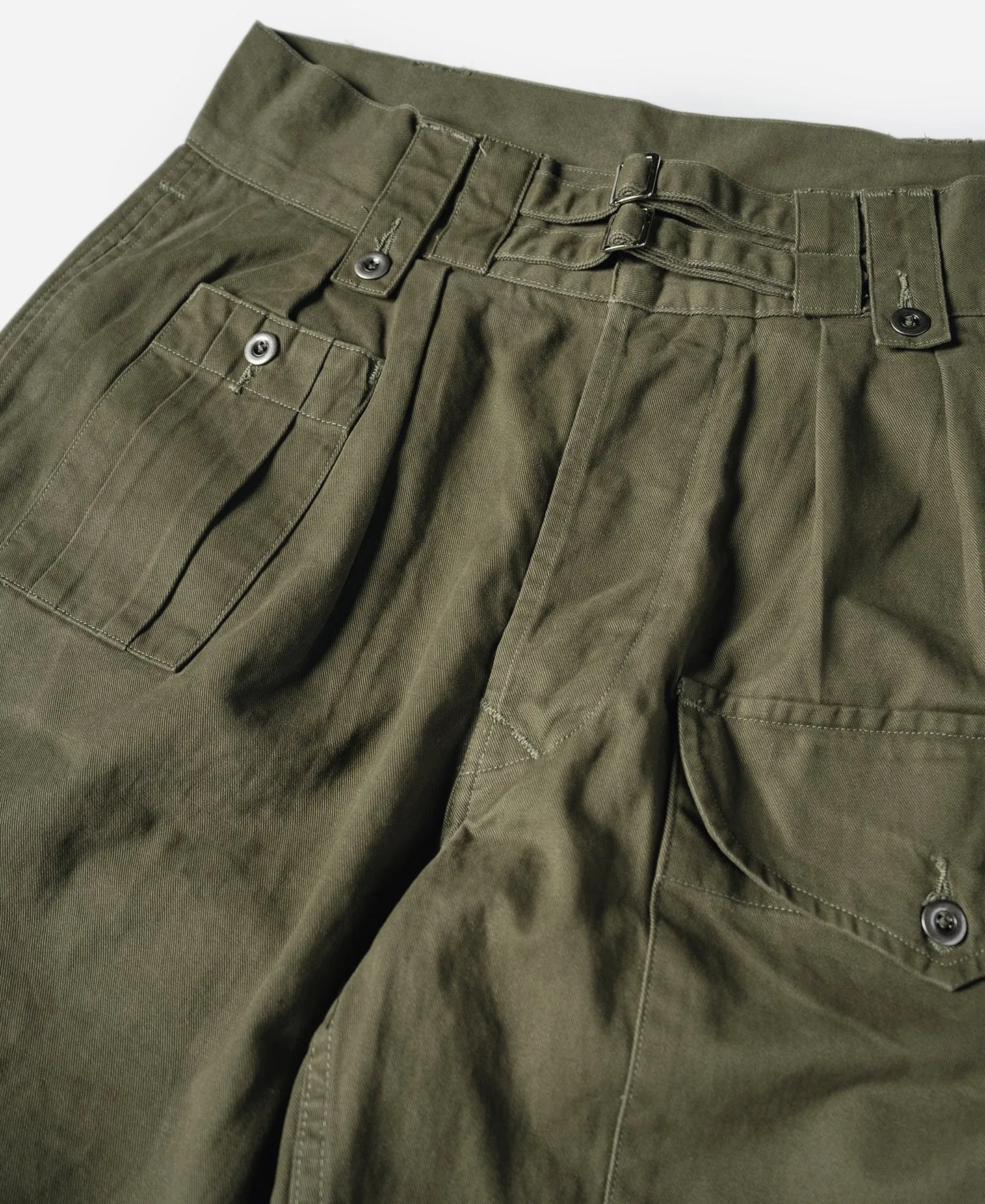 1943 British Army KD & JG Gurkha Bermuda Pants - Olive sold by Bronson Mfg. product image thumbnail 3
