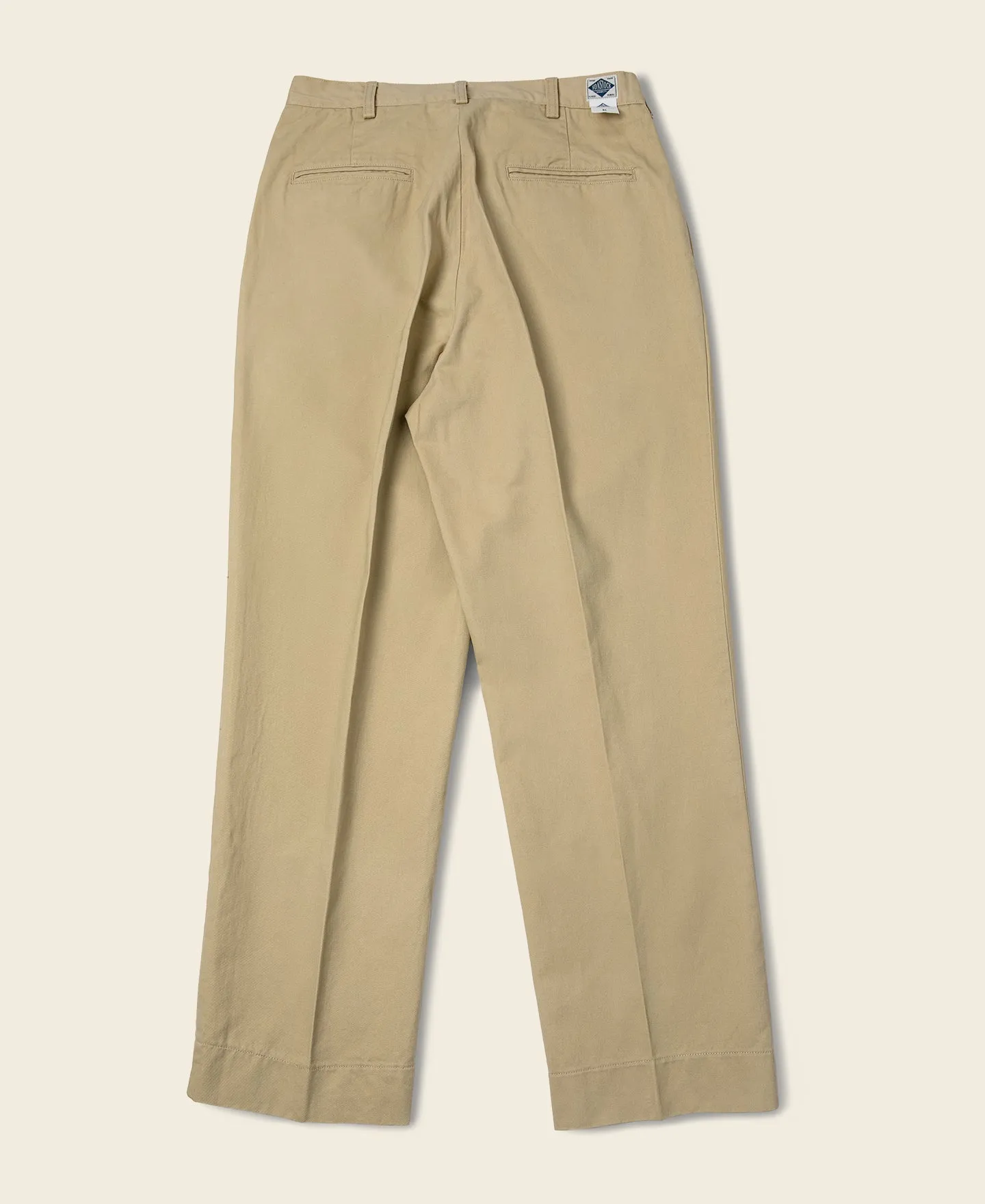 1930s IVY Style Double Pleated Chino Trousers - Khaki sold by Bronson Mfg. product image thumbnail 2