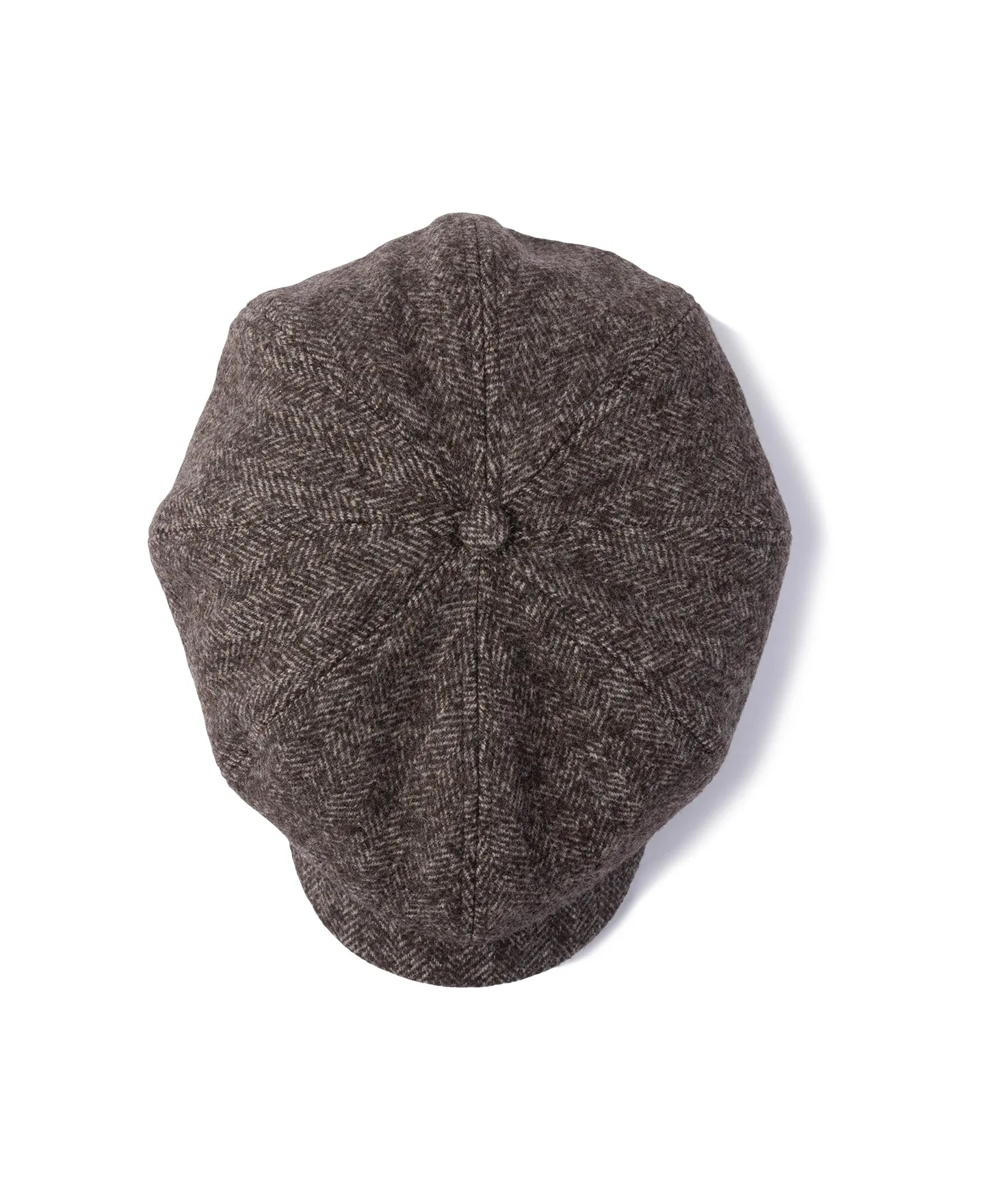 Brown Herringbone Wool Newsboy Cap sold by Bronson Mfg. product image thumbnail 3
