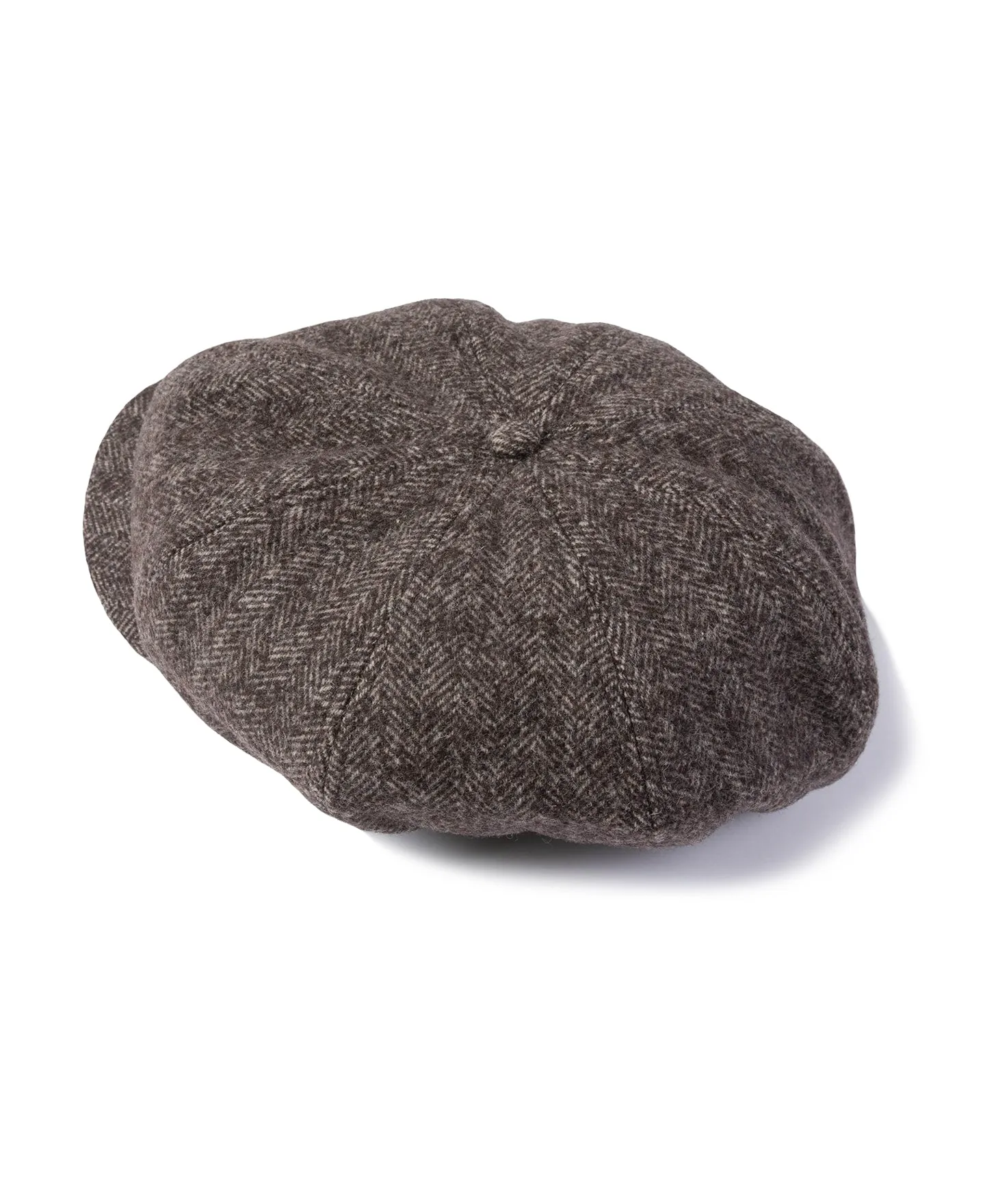 Brown Herringbone Wool Newsboy Cap sold by Bronson Mfg. product image thumbnail 4