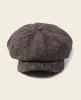 Brown Herringbone Wool Newsboy Cap sold by Bronson Mfg.
