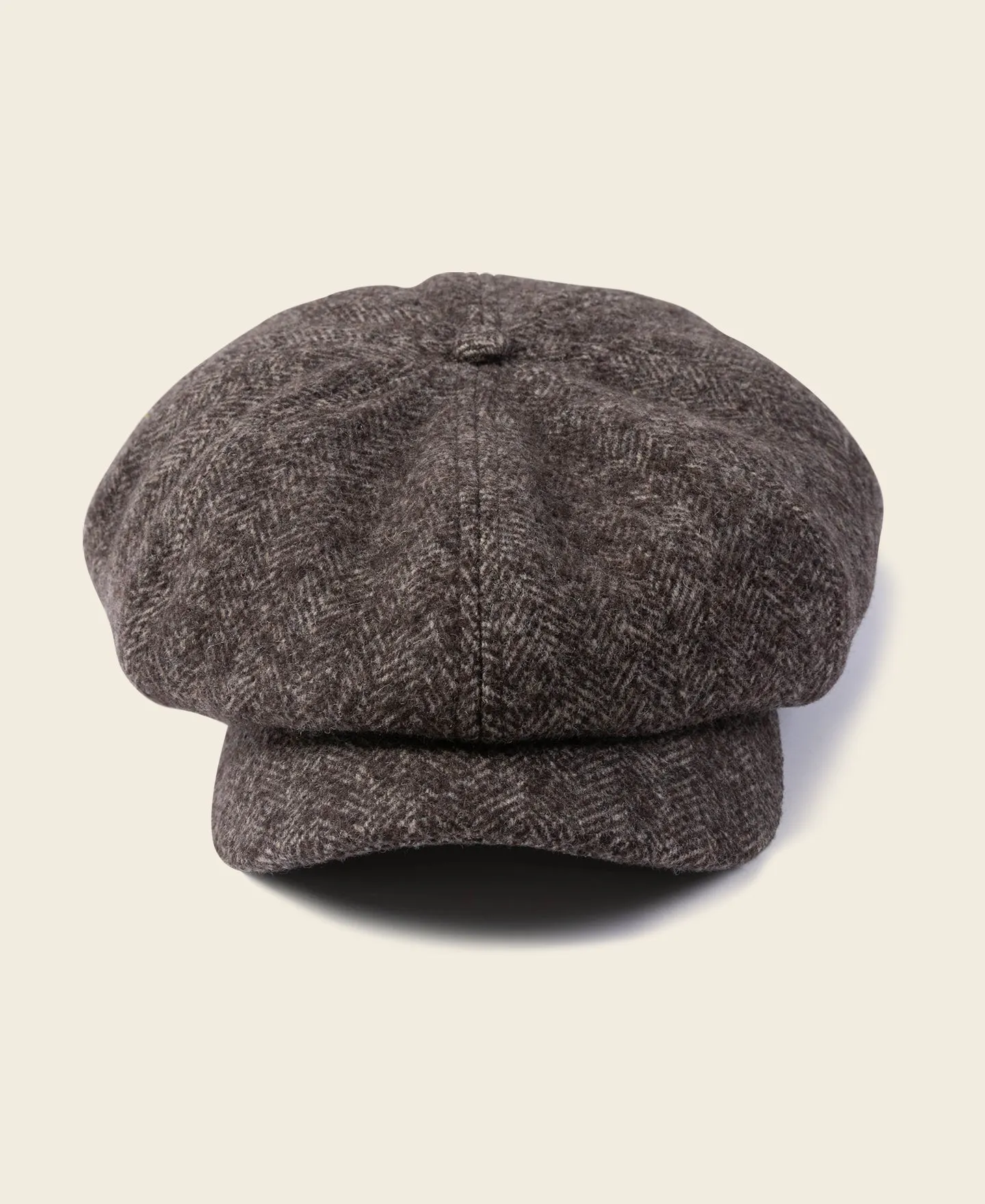 Brown Herringbone Wool Newsboy Cap sold by Bronson Mfg. product image thumbnail 2