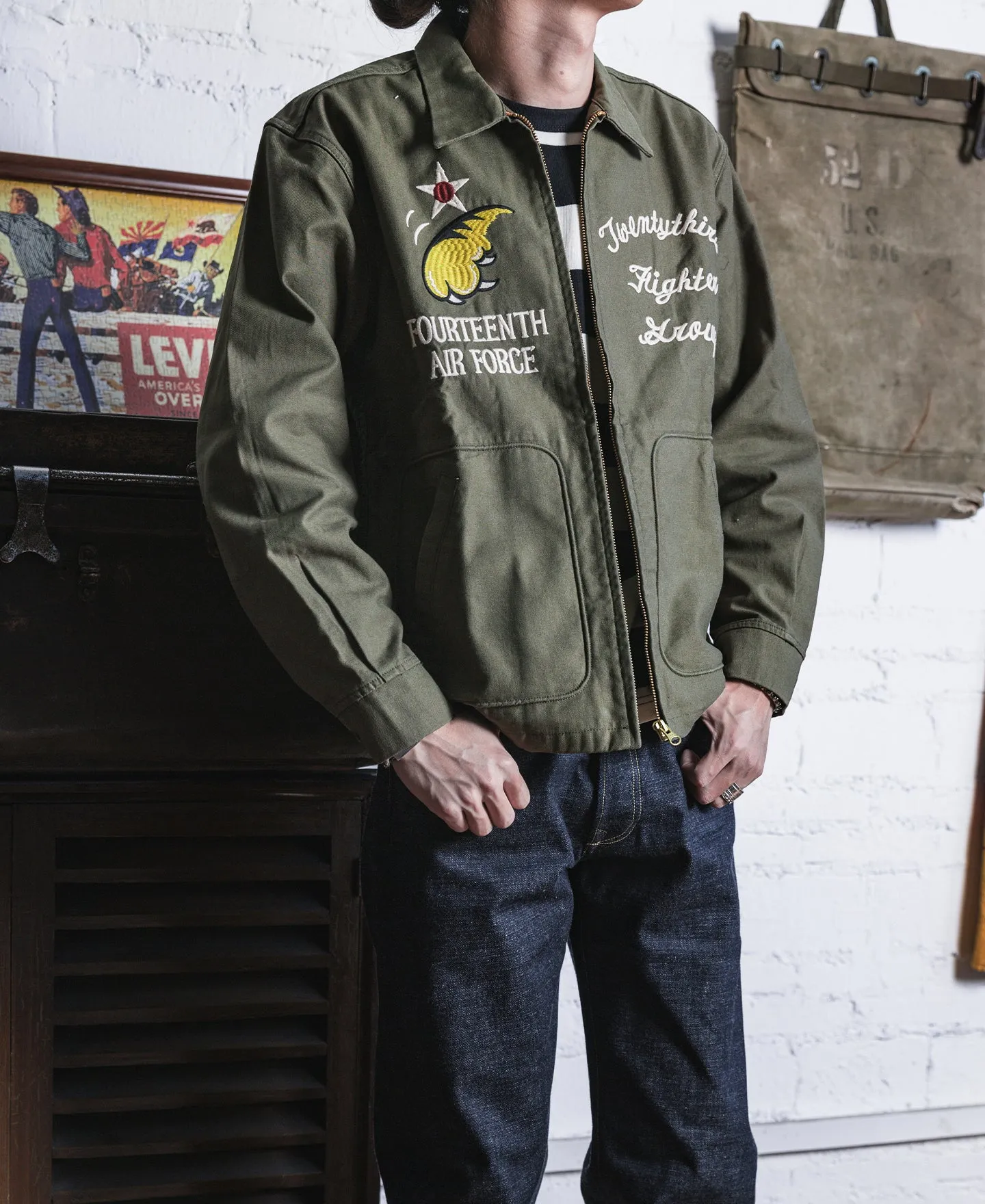USAAF 14th Air Force Flying Tigers Embroidery Jacket sold by Bronson Mfg. product image thumbnail 3