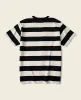 Heavyweight Cotton Wide Striped T-Shirt - Black/White sold by Bronson Mfg.