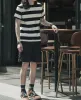 Heavyweight Cotton Wide Striped T-Shirt - Black/White sold by Bronson Mfg.